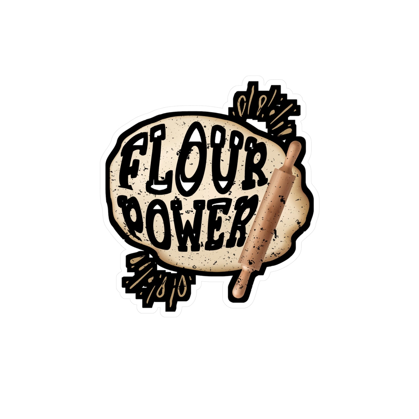 Flour Power - Baking Sticker for Car Window Laptop Sticker. Water Bottle Sticker, Vinyl Cake-decorator Decal, Baker Sticker - Baking Gift