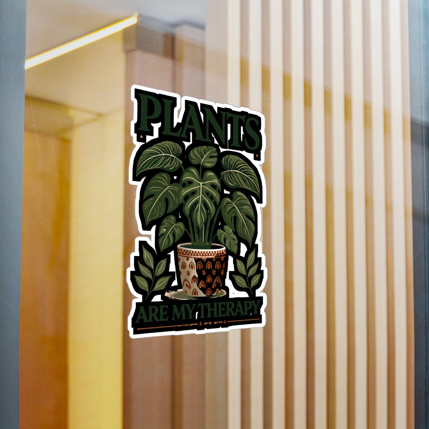 Plants Are My Therapy - Plants therapy Sticker for Laptop Sticker. Water Bottle Sticker, Vinyl Plant lovers Decal - Plants therapy Gift