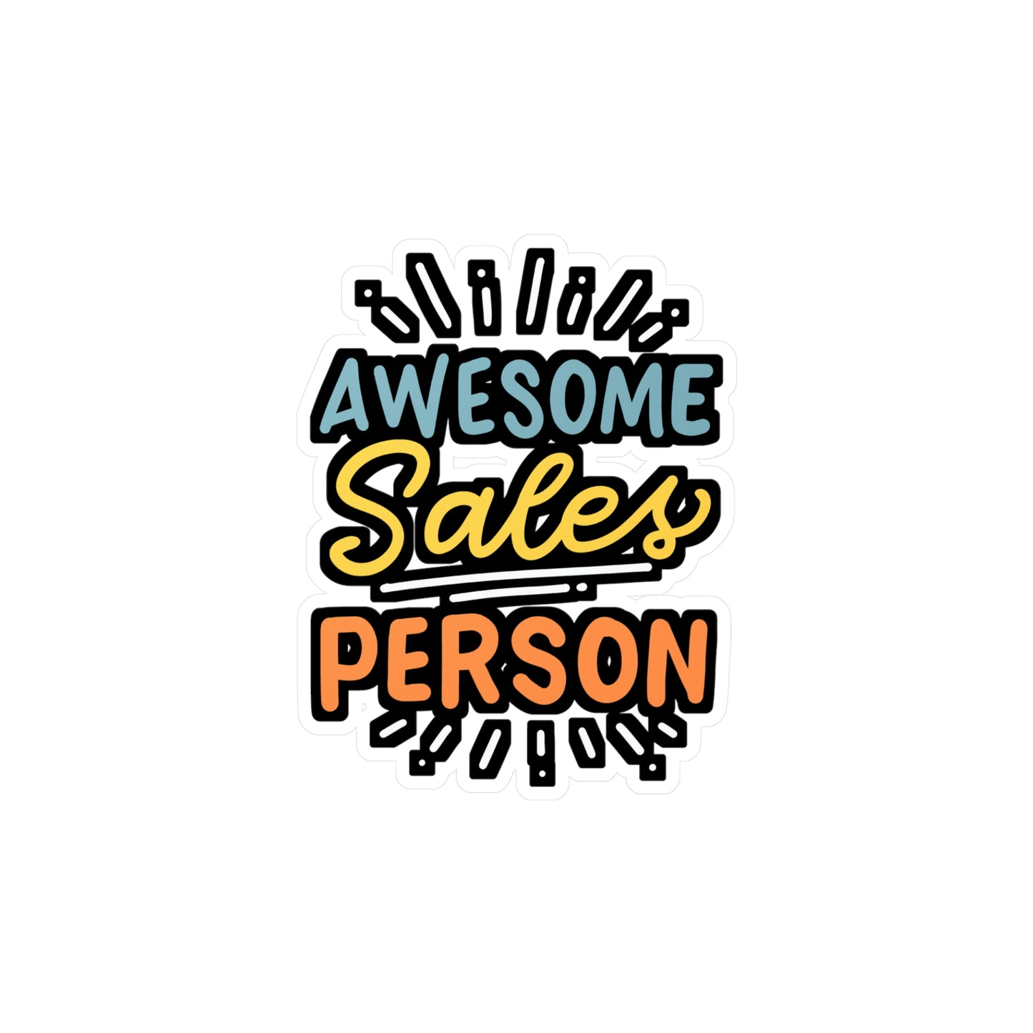 Awesome Salesperson | Salesman Sticker | Salesperson Vinyl Sticker | Assistant Laptop Sticker | Salesman Gift | Salesperson Gift