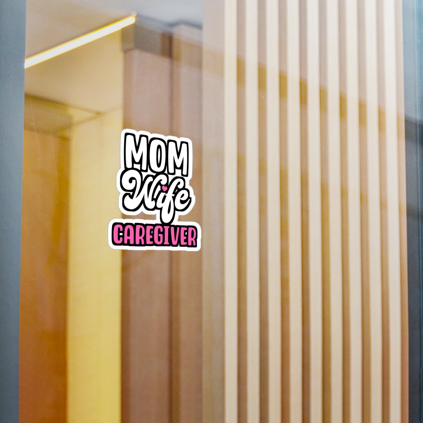 MOM WIFE CAREGIVER | Nurse Sticker | Caregiver Decals | Nursing-student Laptop Sticker | Nurse Gift | Caregiver Gift