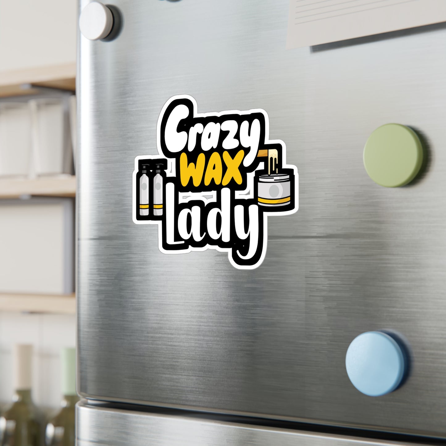 Crazy Wax Lady - Esthetician Sticker for Wall, Laptop, Window, Truck, Car Esthetician Gift Vinyl Skincare Decal Sticker