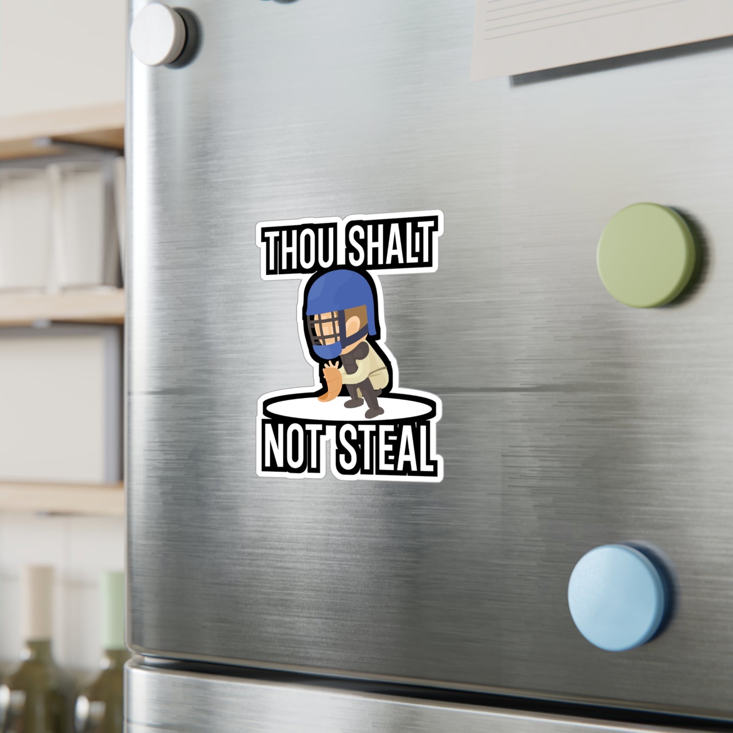 Thou Shalt Not Steal - Softball Sticker for Car, Wall, Laptop, Window, Truck Softball Gift Vinyl Baseball Decal Sticker