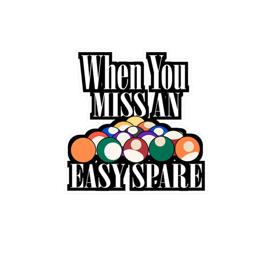 When You Miss An Easy Spare Bowling - Bowling Sticker for Laptop Sticker. Water Bottle Sticker, Vinyl Ten-pin Decal - Bowling Gift