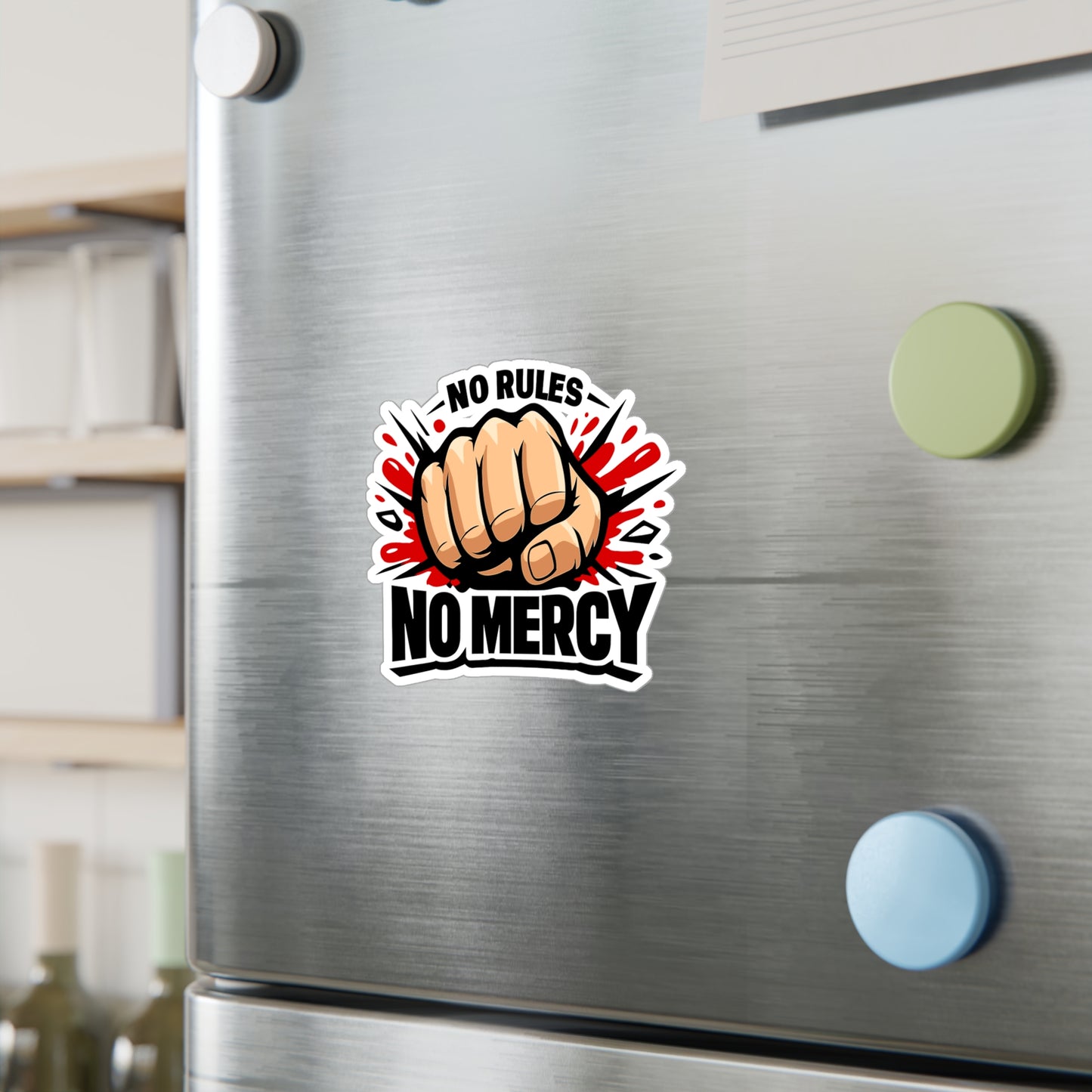 Krav Maga Sticker "No Rules No Mercy" Vinyl Waterproof Decals for Laptop Water Bottle Martial Arts Self Defense Fitness