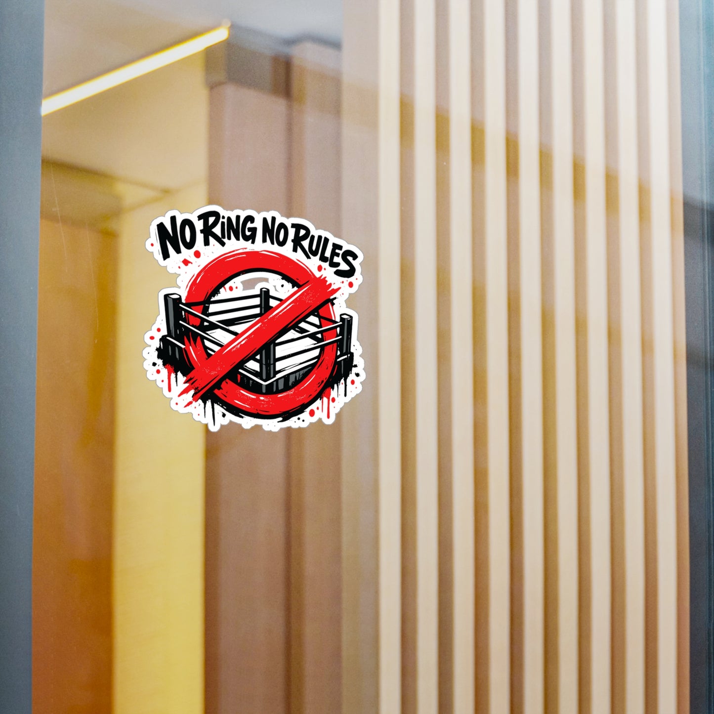 Krav Maga Sticker No Ring No Rules - Martial Arts Self Defense Vinyl Waterproof Decals for Laptop Water Bottle Fitness