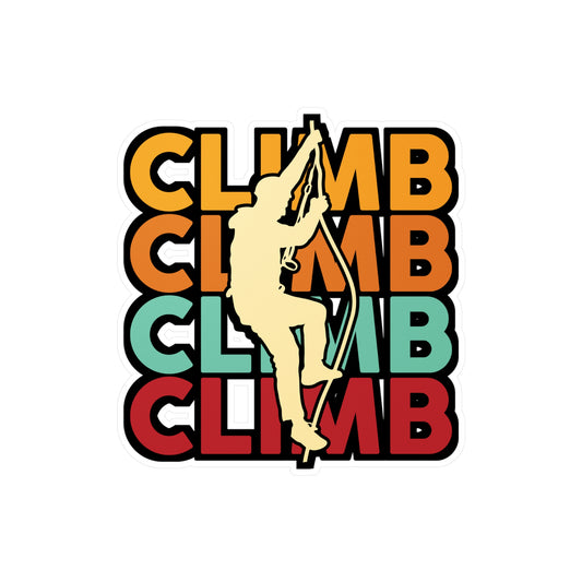 Climb - Climbing Sticker for Car Window Laptop Sticker. Water Bottle Sticker, Vinyl Bouldering Decal, Climber Sticker - Climbing Gift