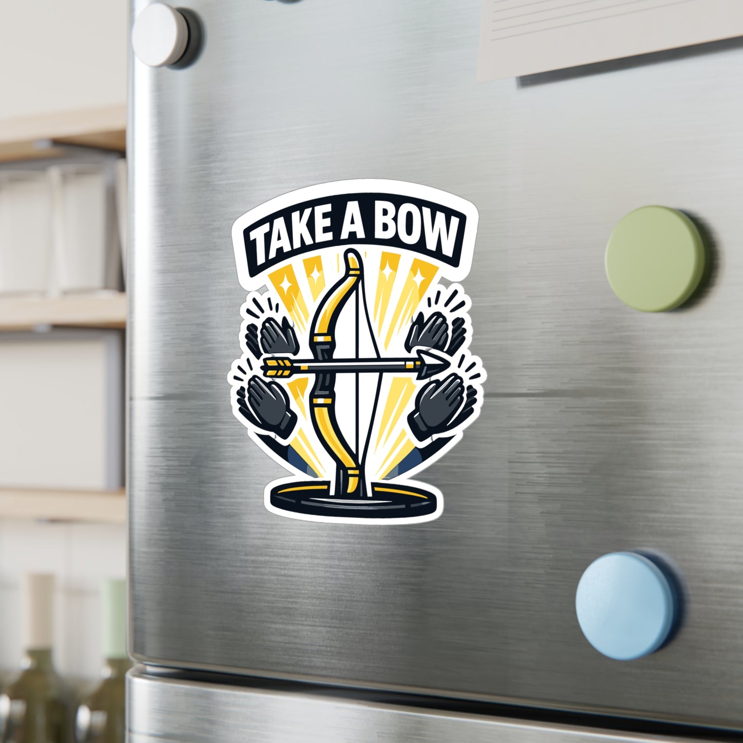 Archery Sticker "Take a Bow" Archer Hunting Shoot, Vinyl Waterproof Laptop Water Bottle decals