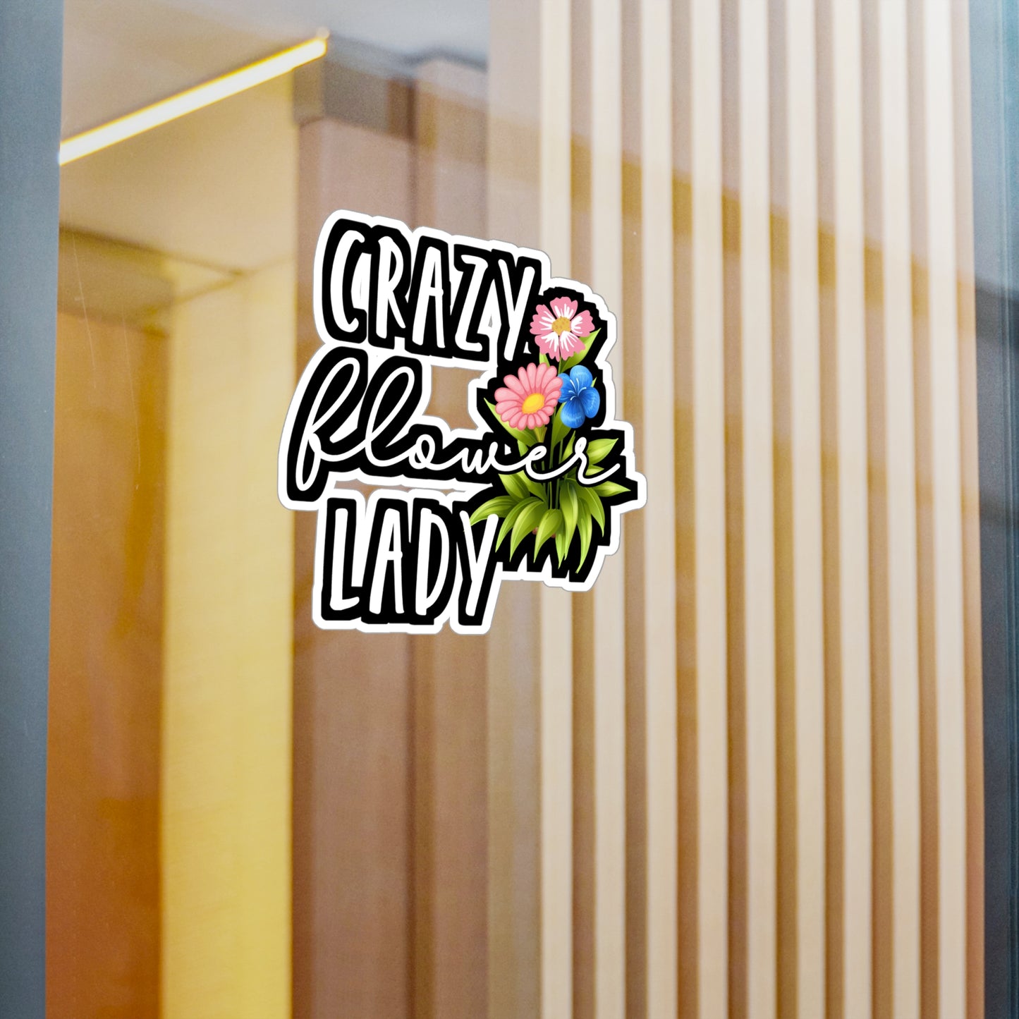 Crazy Flower Lady | Florists Sticker | Gardening Decals | Spring Laptop Sticker | Florists Gift | Gardening Gift