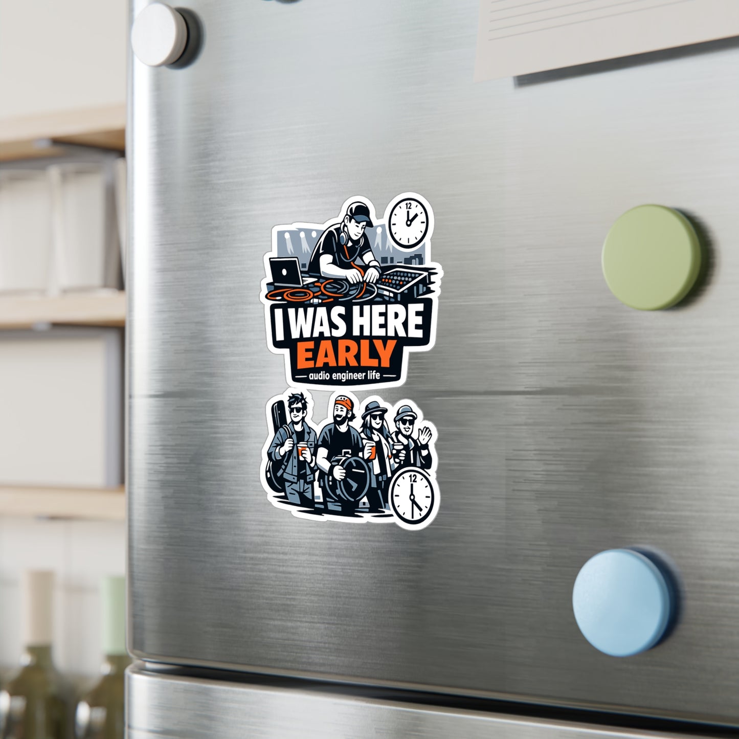 Audio Engineer Sticker I Was Here Early Funny Sound Engineer Decals Waterproof Vinyl for Laptop Water Bottle Audio Technician