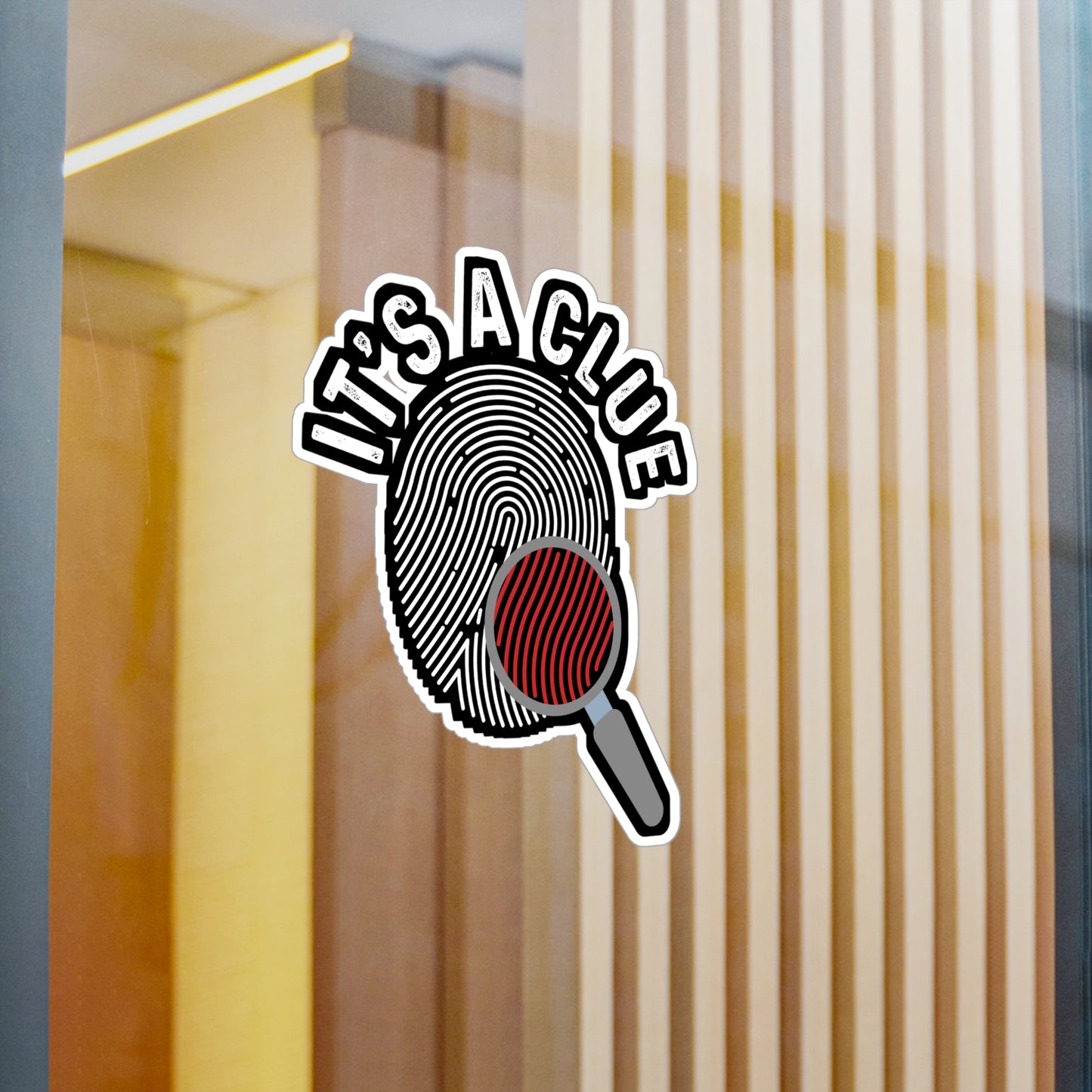 It's A Clue | Detective Sticker | Spying Decals | Investigator Laptop Sticker | Detective Gift | Spying Gift