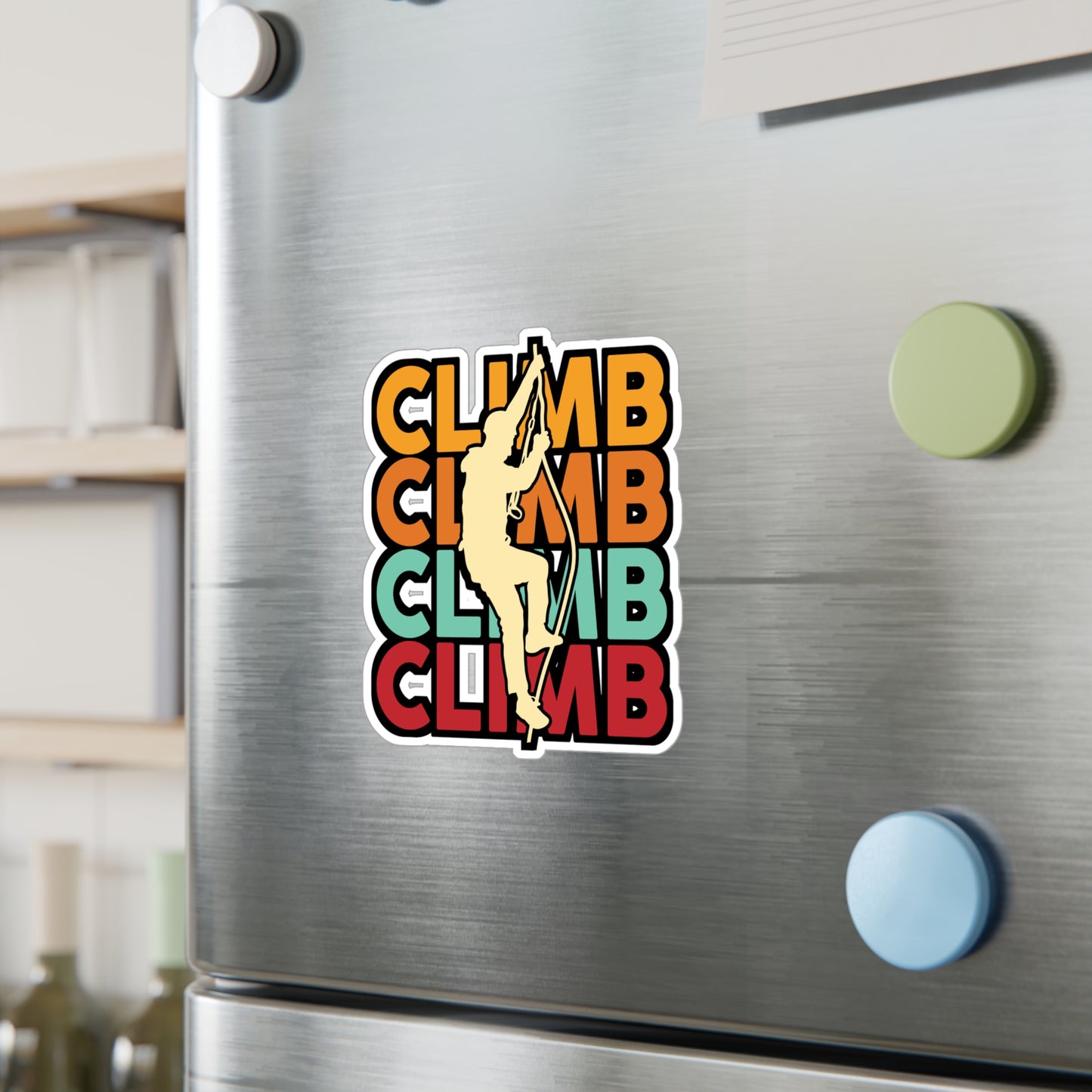 Climb - Climbing Sticker for Car Window Laptop Sticker. Water Bottle Sticker, Vinyl Bouldering Decal, Climber Sticker - Climbing Gift