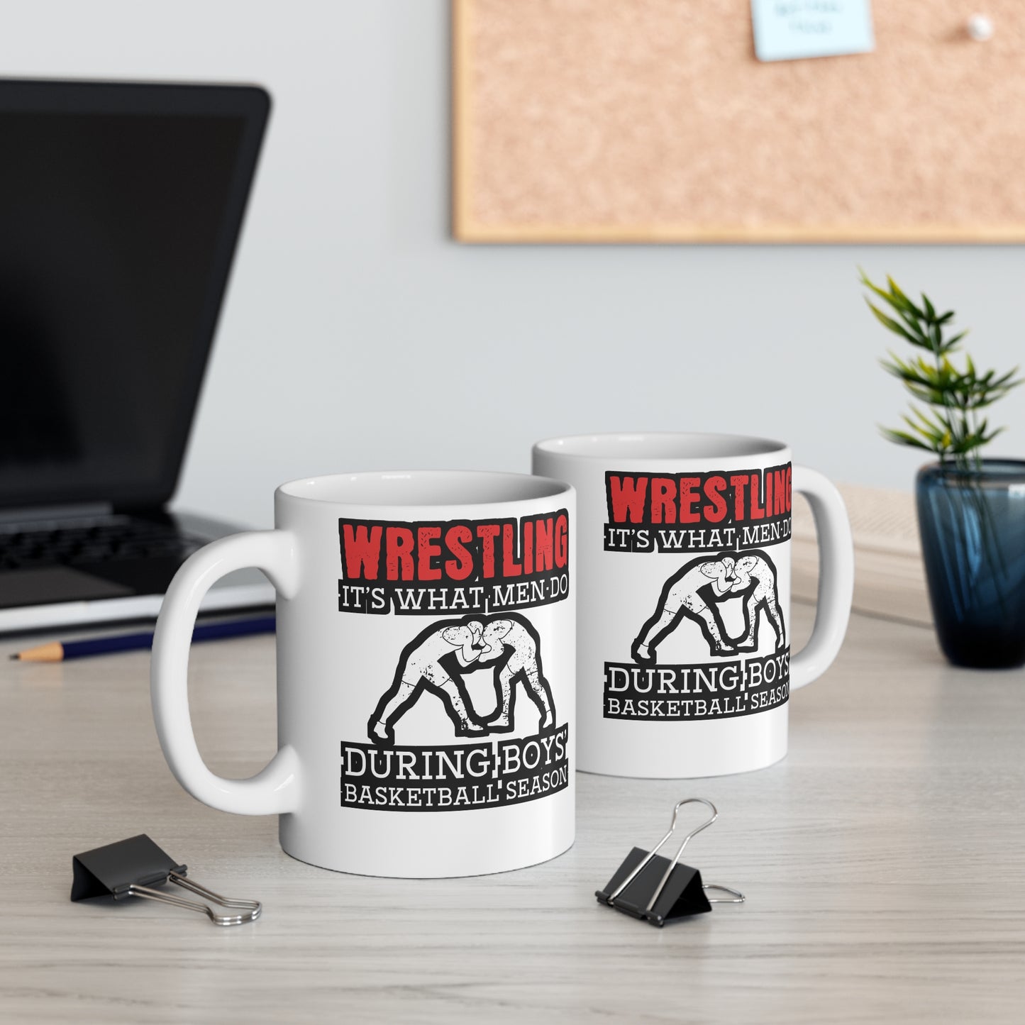 Wrestling - Wrestle Mug for Coffee 11oz. Wrestle Cup, White ceramic, Wrestling Mug, Cradle Tea Cup - Wrestle Gift