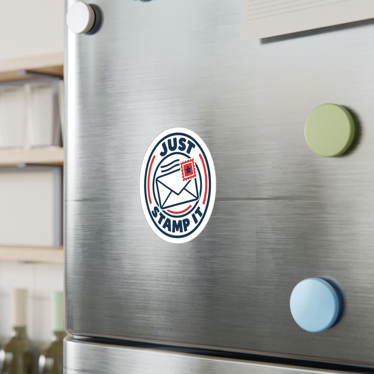 Postal Worker Sticker, Just Stamp It Mail Carrier Decals for Rural Mailbox, Laptop & Water Bottle, Waterproof Vinyl