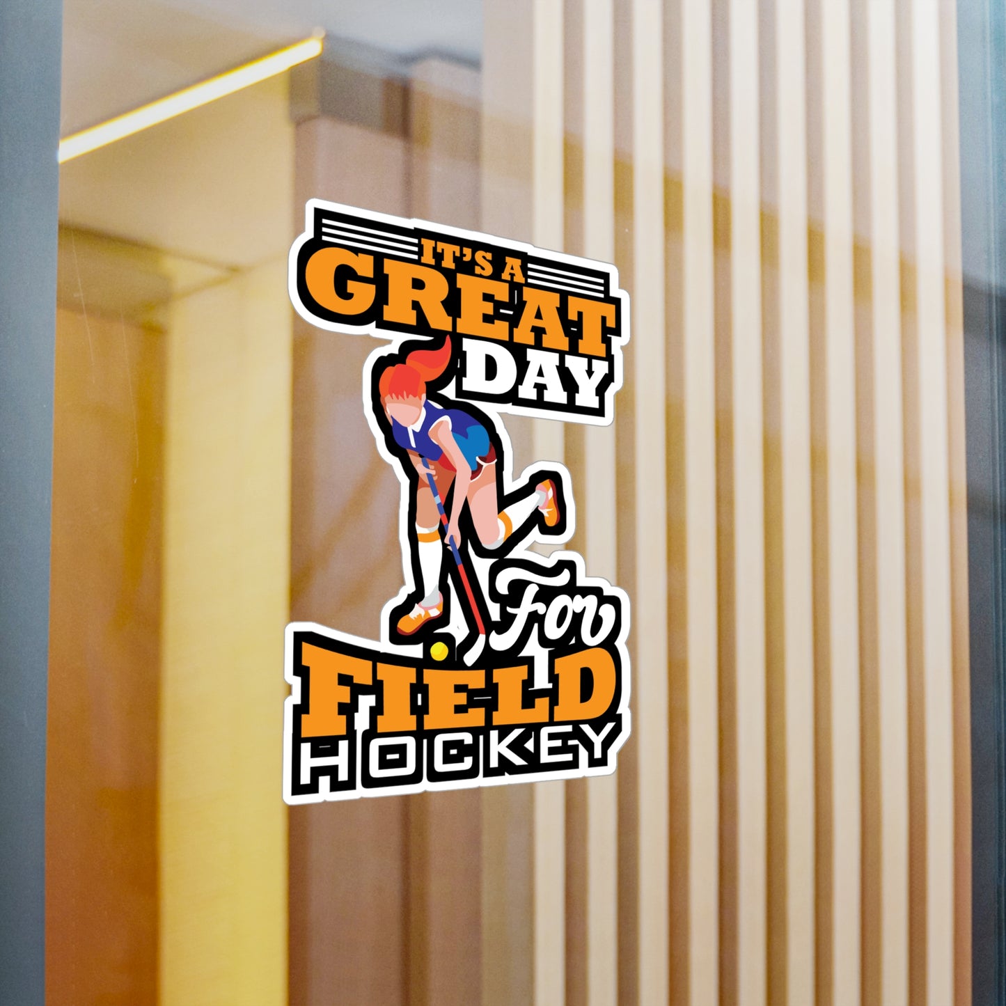 Great Day Field Hockey - Field hockey Sticker for Laptop Sticker. Water Bottle Sticker, Vinyl Hockey Decal - Field hockey Gift