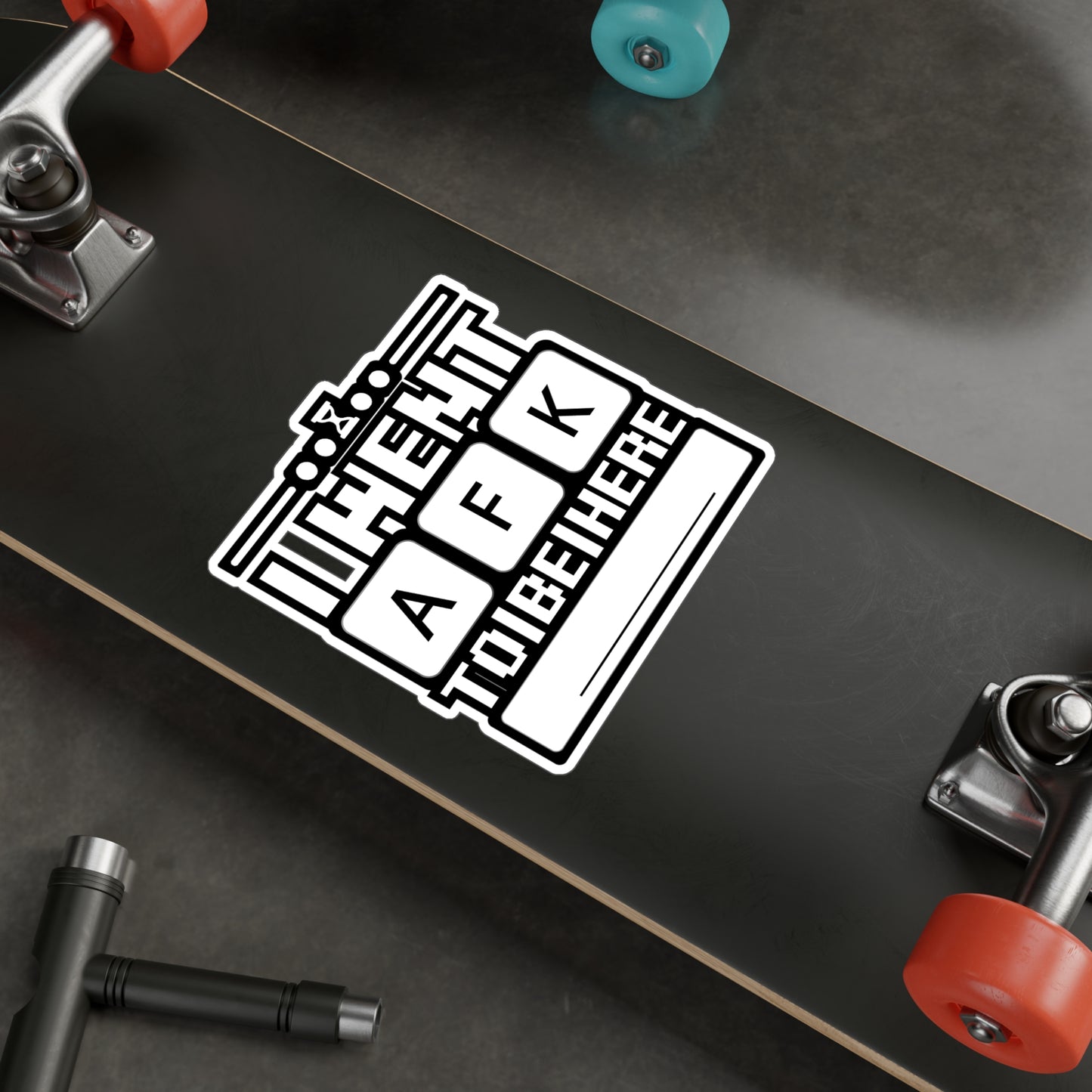 i went afk to to be here - Gamer Sticker for Car Window Laptop Sticker. Water Bottle Sticker, Vinyl Gaming Decal, Geek Sticker - Gamer Gift