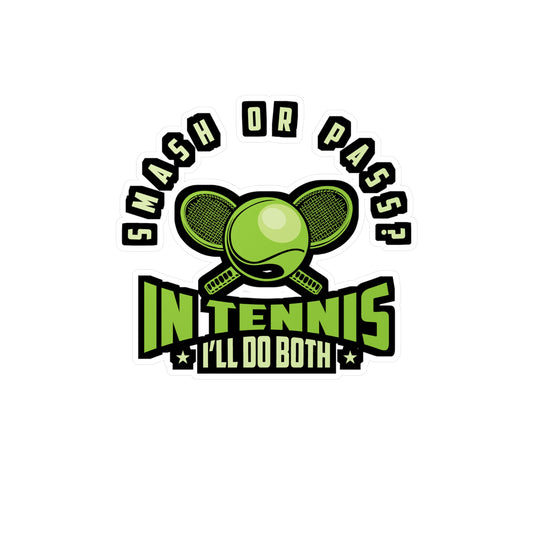 Smash or Pass - Padel Sticker for Laptop Sticker. Water Bottle Sticker, Vinyl Padel court Decal - Padel Gift