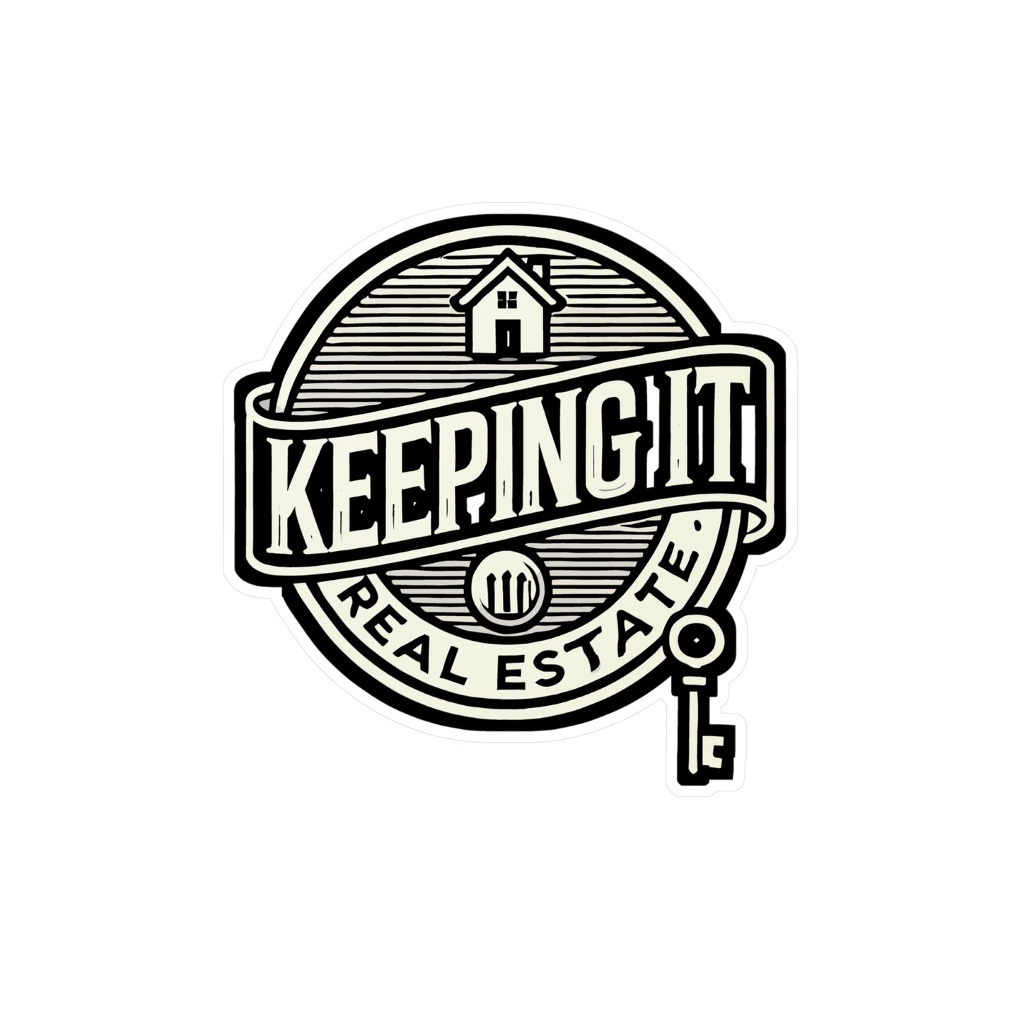 Keeping It Real Estate - Real estate Sticker for Laptop Sticker. Water Bottle Sticker, Vinyl Real estate agent Decal - Real estate Gift