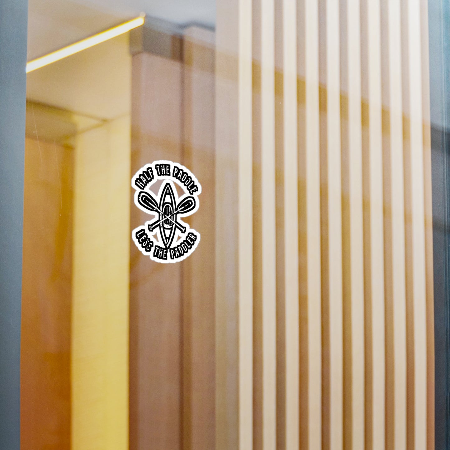 Half The Paddle Twice The Paddler - Canoe Sticker for Laptop Sticker. Water Bottle Sticker, Vinyl Canoeing Decal - Canoe Gift