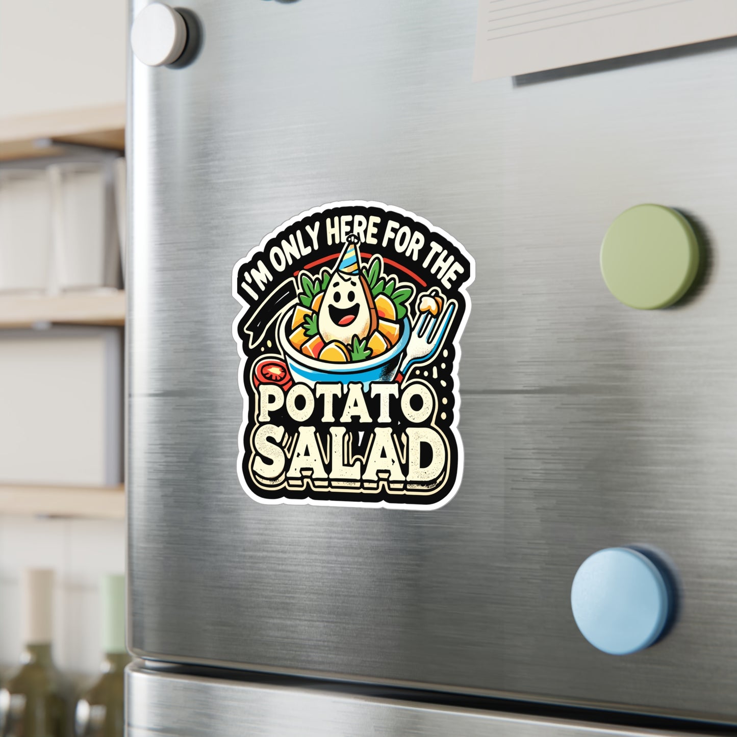 I'm Only Here for The Potato Salad - Potato Sticker for Laptop Sticker. Water Bottle Sticker, Vinyl Salad Decal - Potato Gift