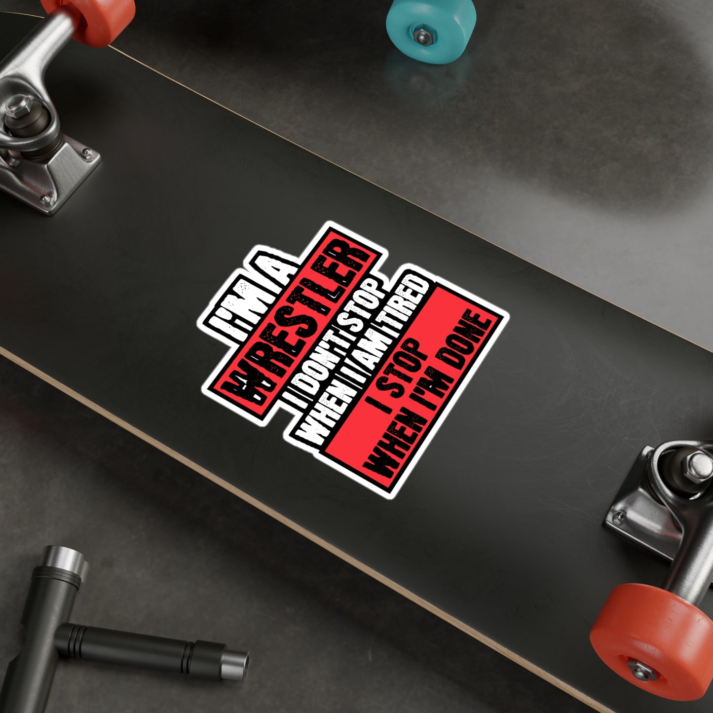 I'm A Wrestler - Wrestle Sticker for Car Window Laptop Sticker. Water Bottle Sticker, Vinyl Wrestling Decal, Offense Sticker - Wrestle Gift