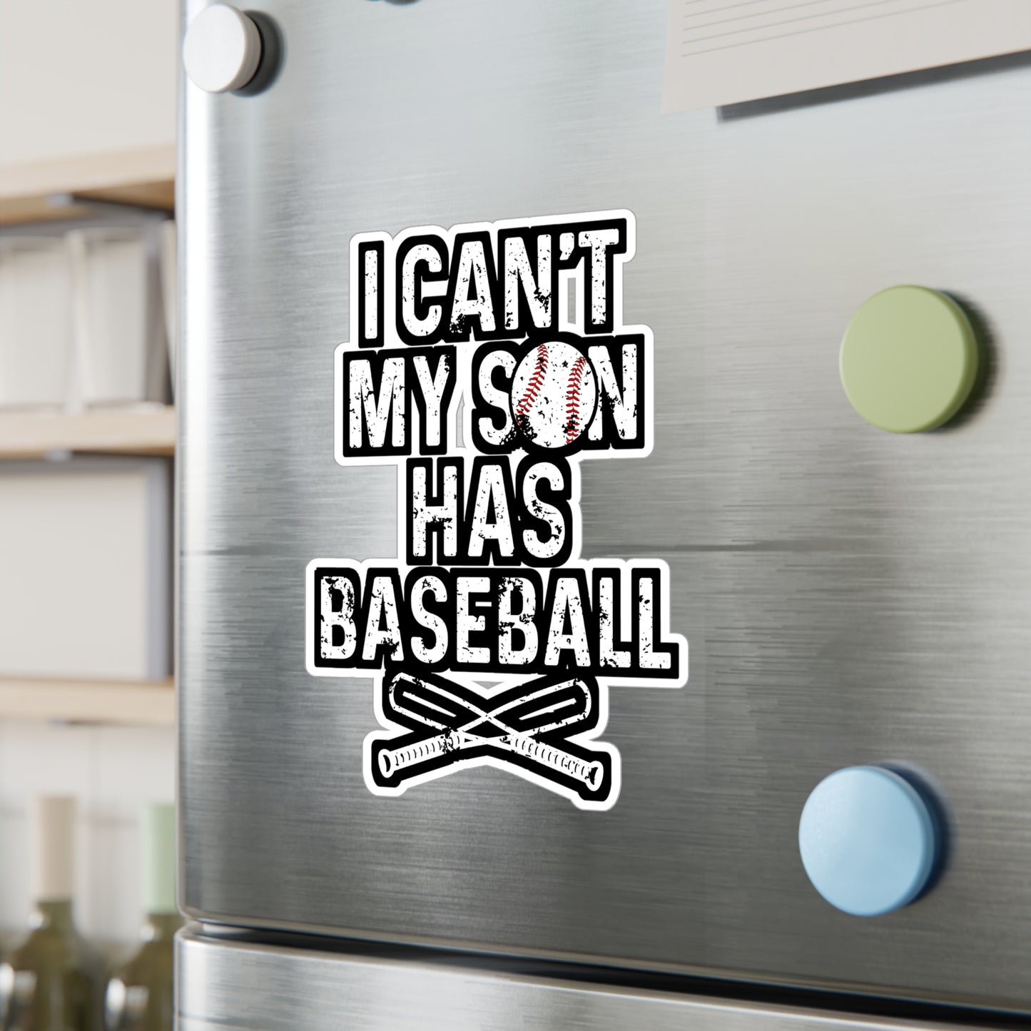 I Can't My Son Has Baseball - Baseball Sticker for Laptop Sticker. Water Bottle Sticker, Vinyl Softball Decal - Baseball Gift