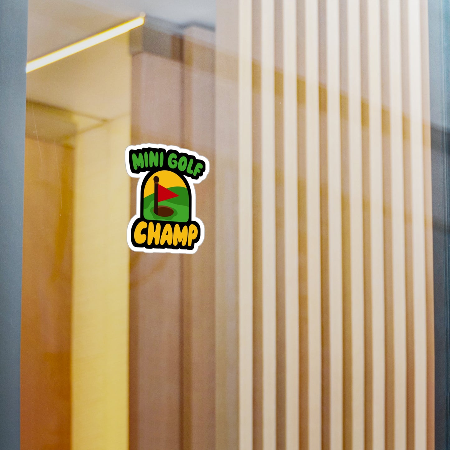 Mini Golf Champ - Golf Sticker for Wall, Laptop, Window, Truck, Car Golf Gift Vinyl Golfing Decal Sticker