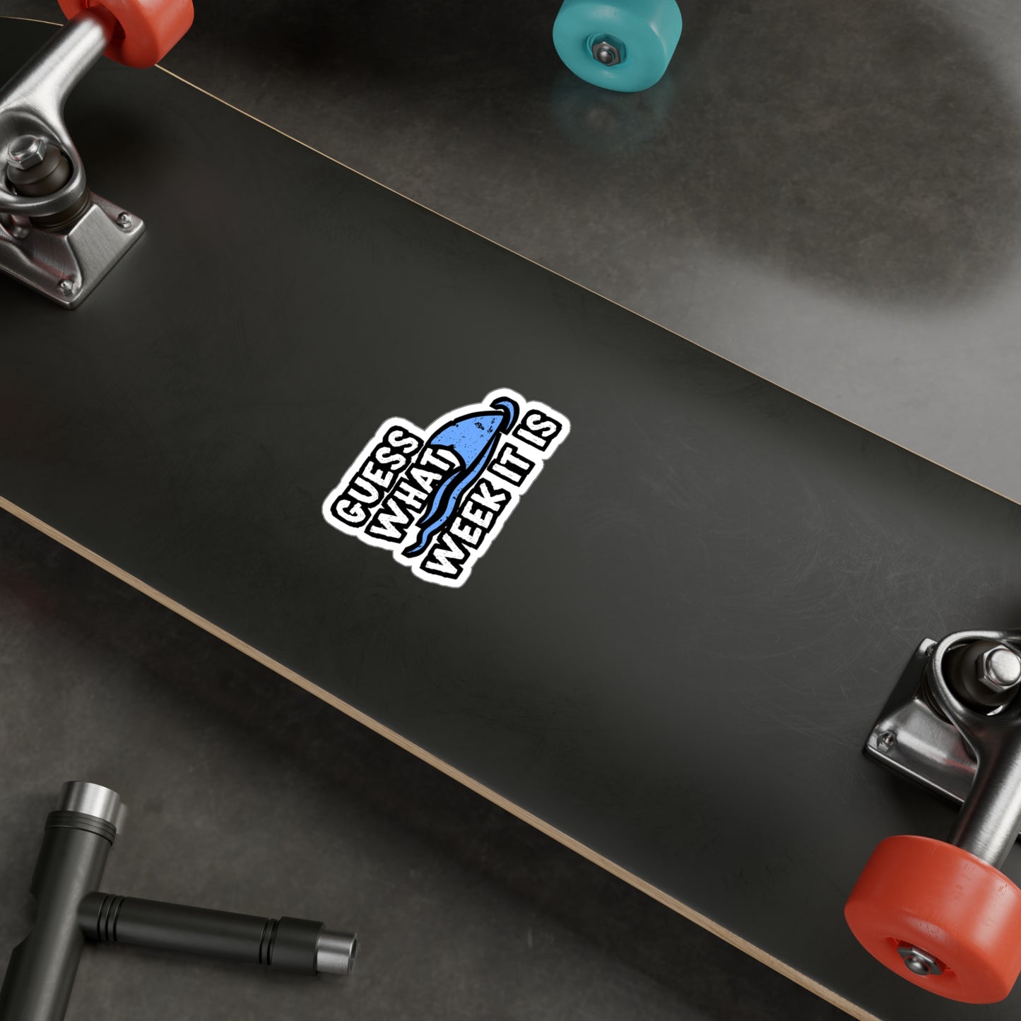 Guess What Week It Is - Sharks Sticker for Car Window Laptop Sticker. Water Bottle Sticker, Vinyl Marine Decal, Jaws Sticker - Sharks Gift