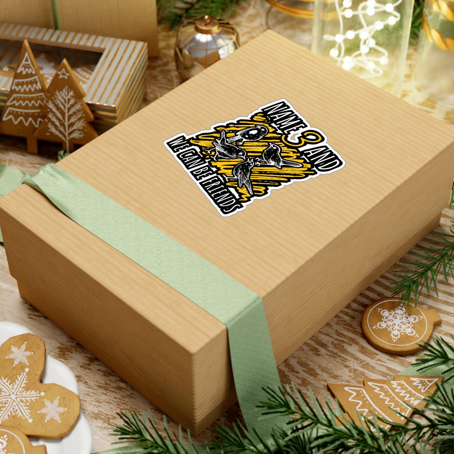 Name 3 and We Can Be Friends | Birdwatcher Sticker | Binocular Decals | Bird nerd Laptop Sticker | Birdwatcher Gift | Binocular Gift