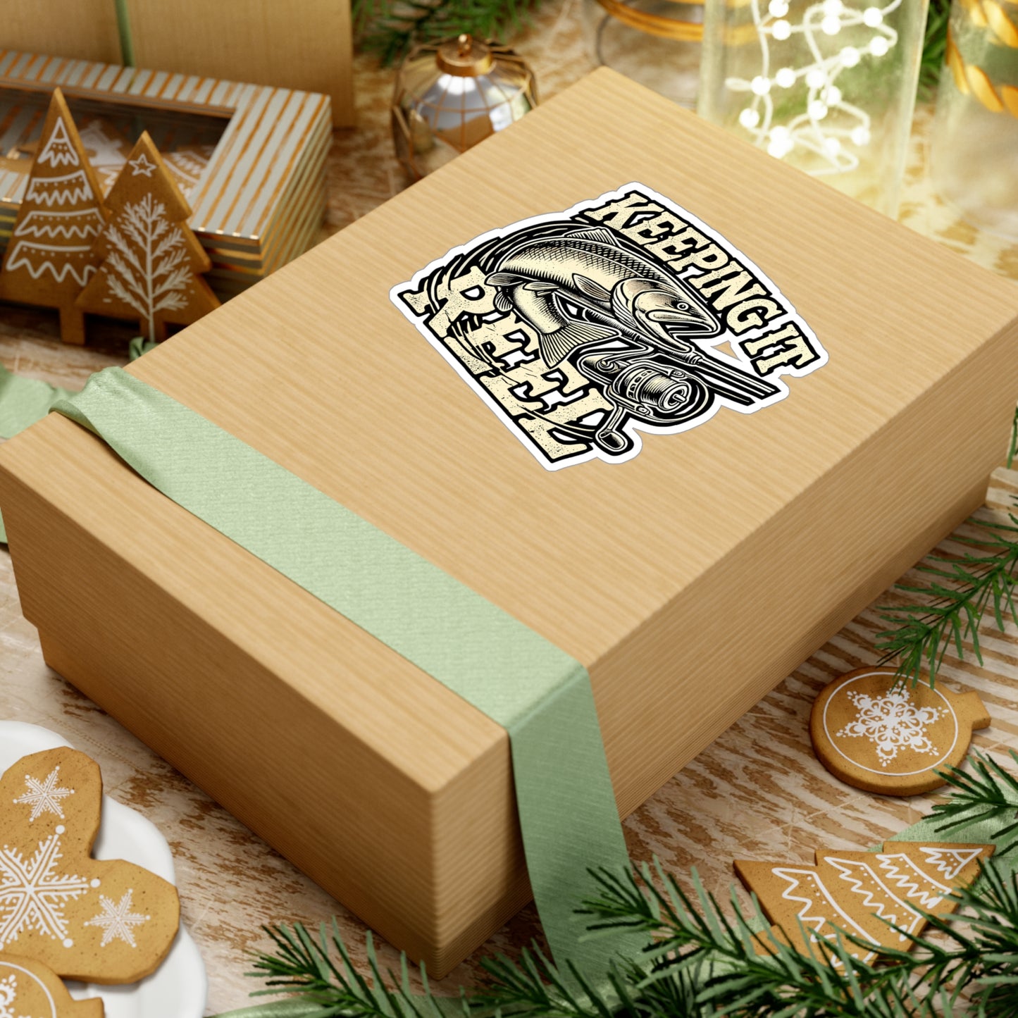 Keeping It Reel - Fishing Sticker for Car Window Laptop Sticker. Water Bottle Sticker, Vinyl Angling Decal, Lake Sticker - Fishing Gift