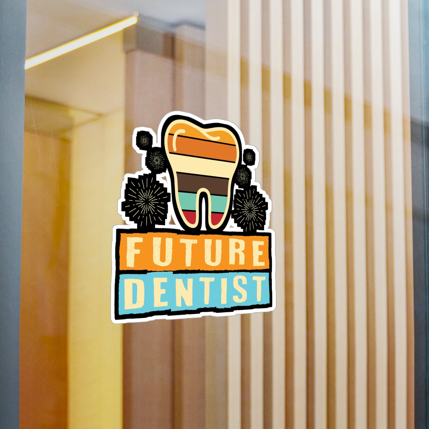 Future Dental - Dentist Sticker for Car Window Laptop Sticker. Water Bottle Sticker, Vinyl Teeth Decal, Tooth Sticker - Dentist Gift