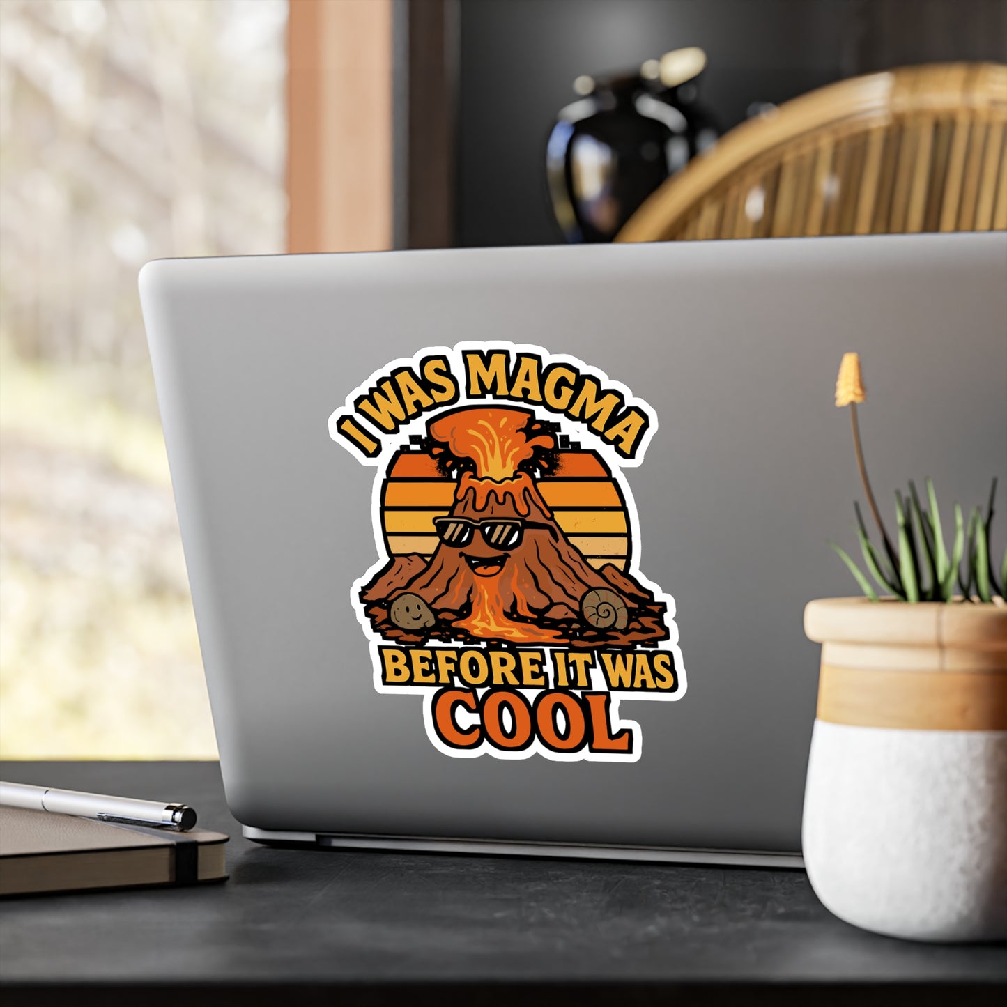 Geology Sticker – "I Was Magma Before It Was Cool" Vinyl Decals for Laptop or Water Bottle, Waterproof Lava & Earthquake Gift