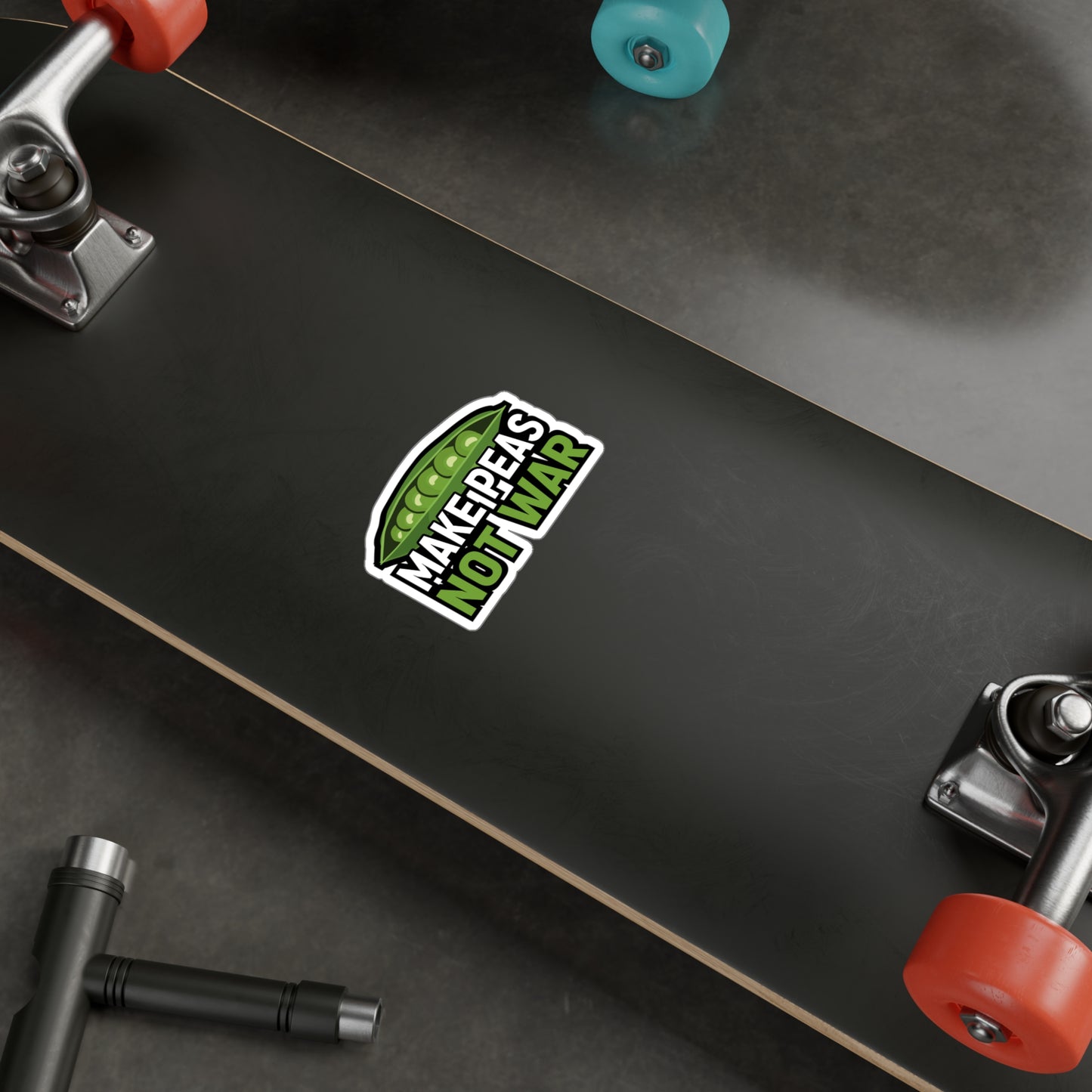 Make peas, not war - Plant-based Sticker for Laptop Sticker. Water Bottle Sticker, Vinyl Vegan Decal - Plant-based Gift