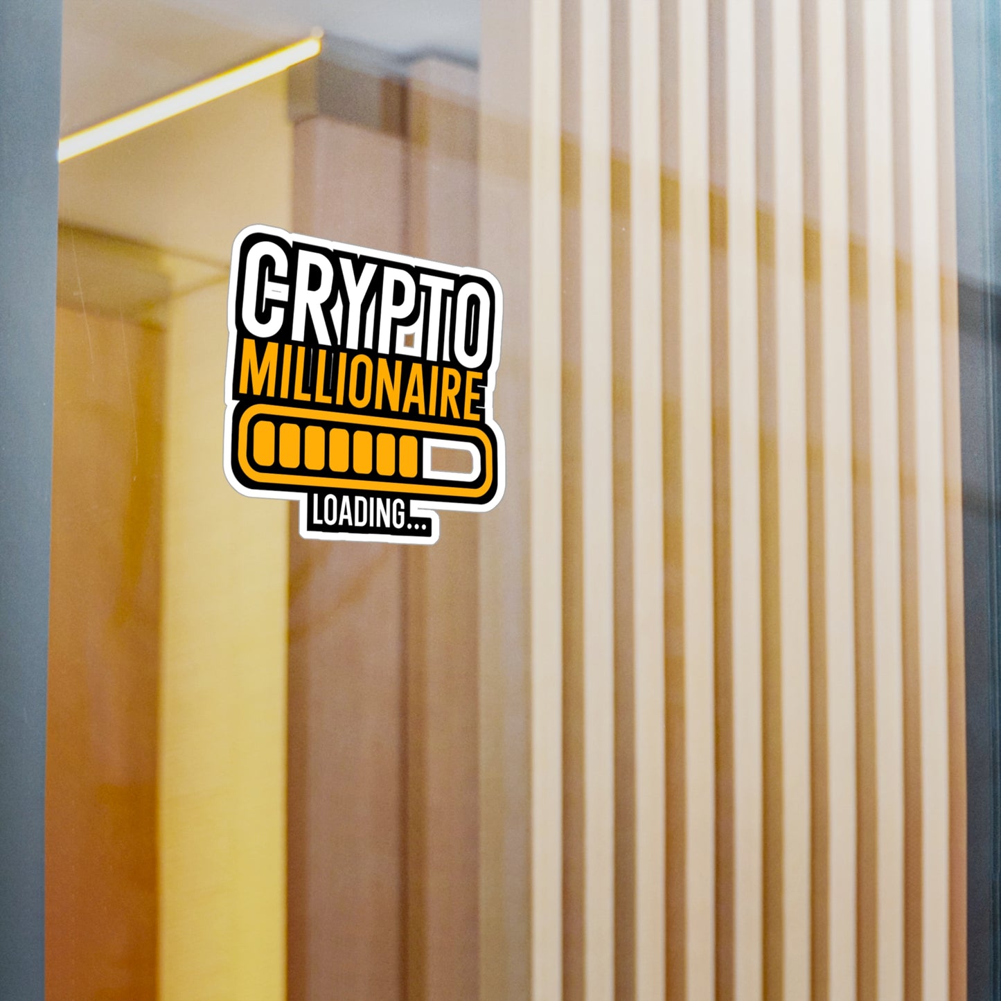 Crypto millionaire loading - Cryptocurrency Sticker for Wall, Laptop, Window, Truck, Car Cryptocurrency Gift Vinyl Coin Decal Sticker