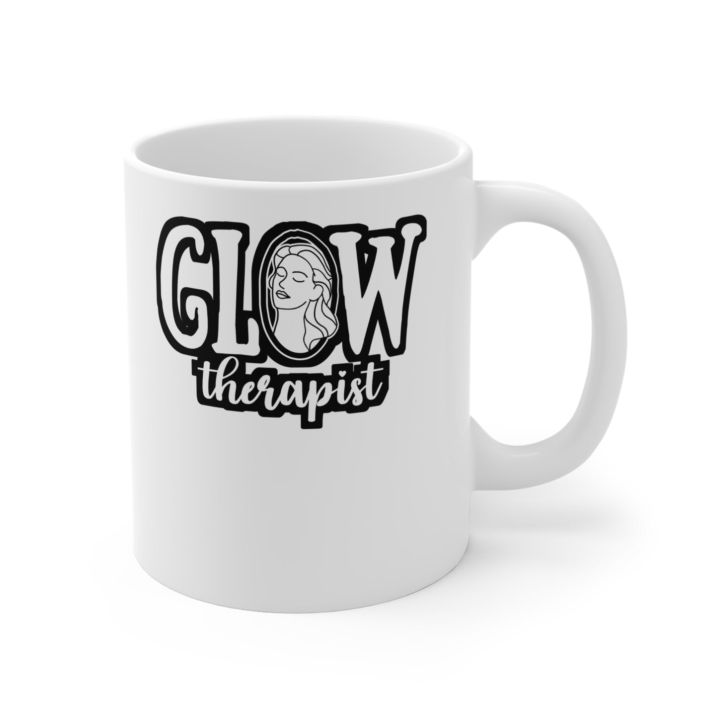 Glow Therapist - Esthetician Mug for Coffee 11oz. Esthetician Cup, White ceramic, Dermatologist Mug, Aesthetician Tea Cup - Esthetician Gift