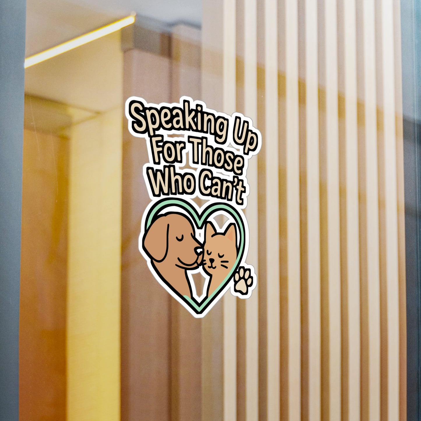 Speaking Up for Those Who Can’t – Animal Rescue Sticker, Vinyl Decal for Laptop or Water Bottle | Pet Adoption Gift, Rescue Support