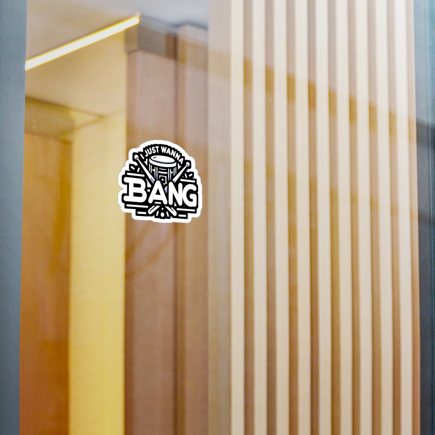 I just wanna bang - Audio-engineer Sticker for Laptop Sticker. Water Bottle Sticker, Vinyl Monitor Decal - Audio-engineer Gift