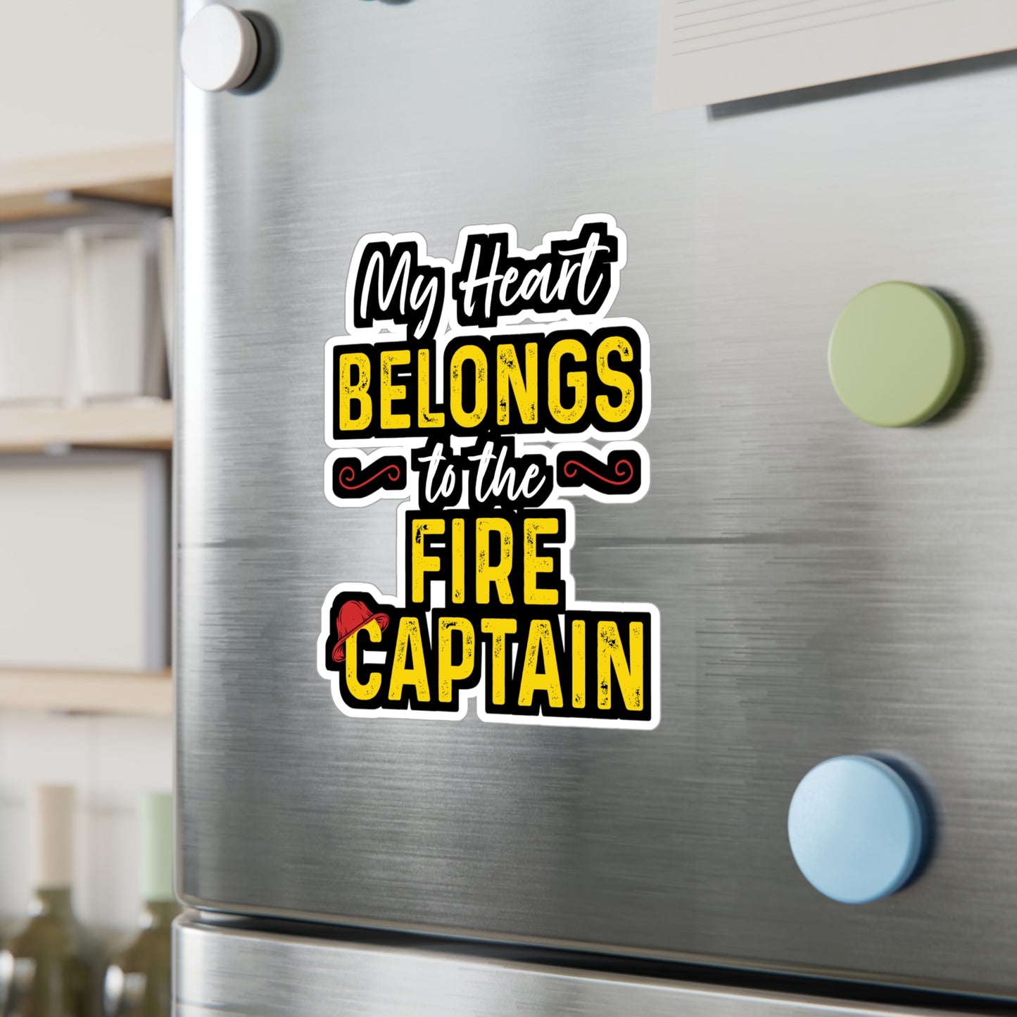 My Heart Belongs to the Fire Captain | Firefighter Sticker | Fire department Decals | Firefighter Gift