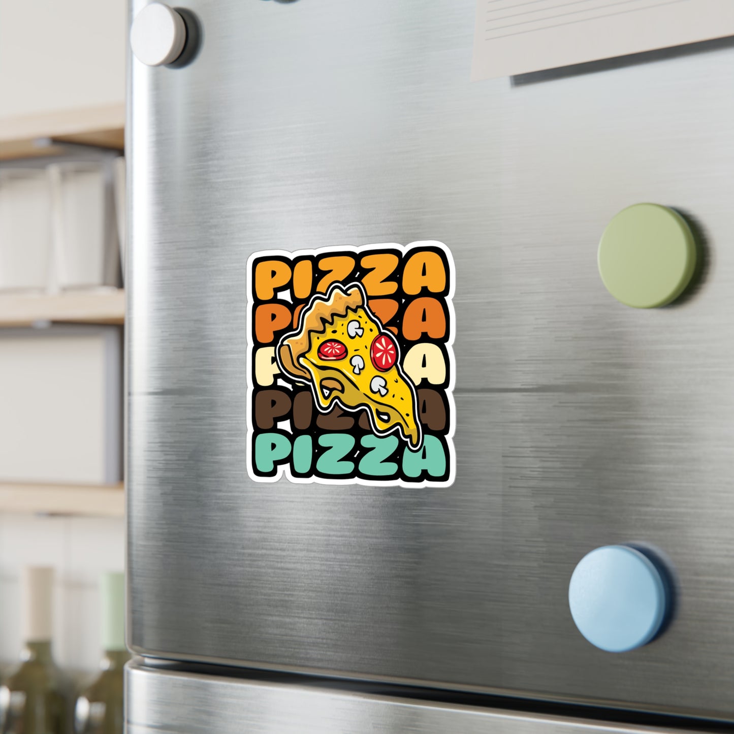 Pizza - Pizza Sticker for Car Window Laptop Sticker. Water Bottle Sticker, Vinyl Pyramid Decal, Pizza Sticker - Pizza Gift