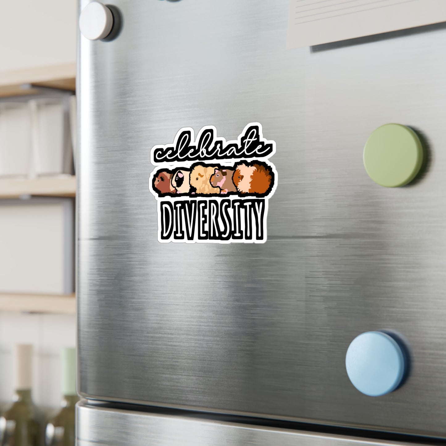 Celebrate Diversity | Guinea Sticker | Guinea pig Decals | Furry Laptop Sticker | Guinea Gift | Guinea pig Gift