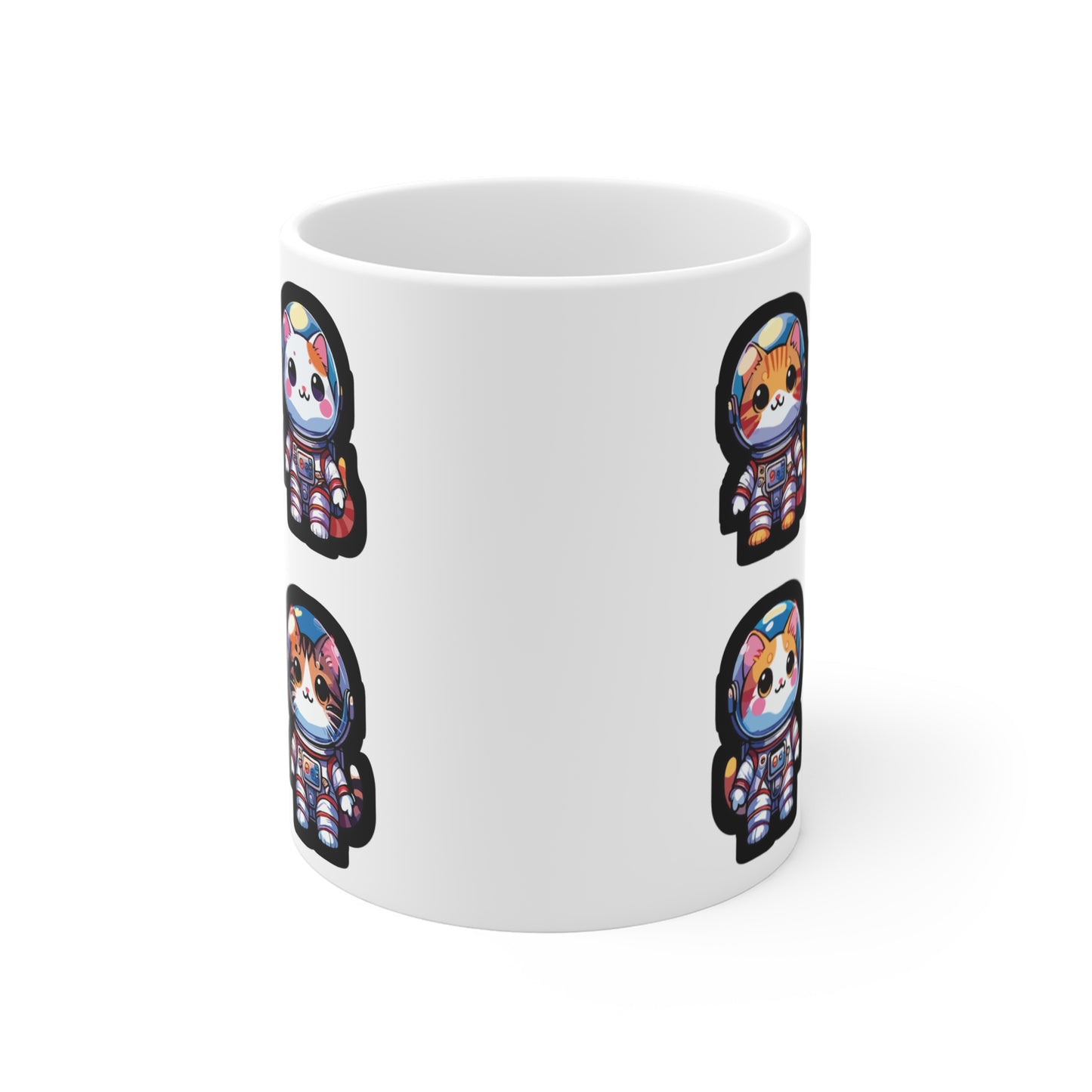 Astronaut Cat - Space Mug for Coffee 11oz. Space Cup, White ceramic, Astronaut Mug, Cadet Tea Cup - Space Gift