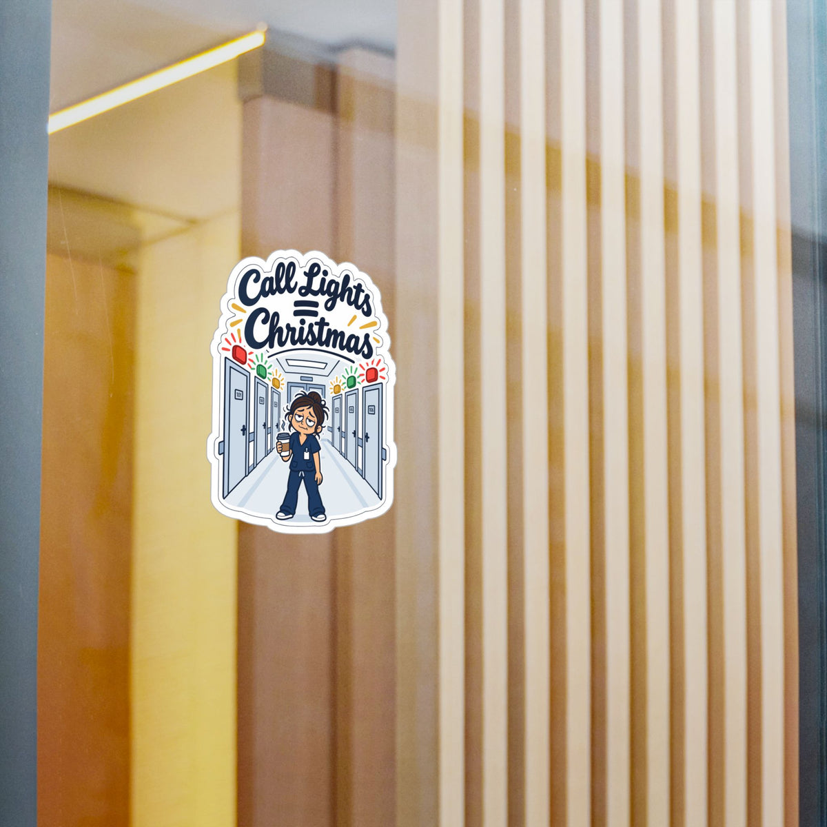 Nurse Sticker – Call Lights = Christmas Funny Nursing Student Decals for Laptop, Water Bottle, Waterproof Vinyl Nursing School Degree Gift