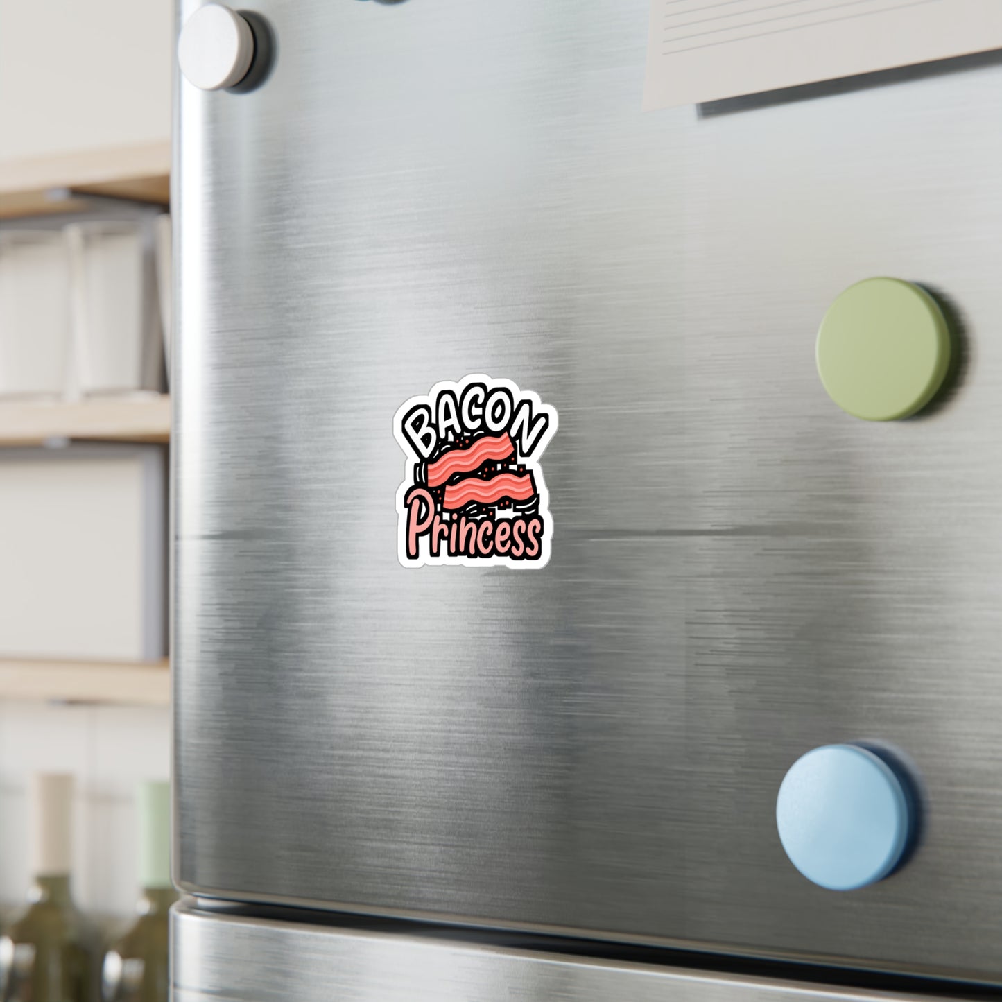 Bacon Princess | Bacon Sticker | Lard Vinyl Sticker | Strips Laptop Sticker | Bacon Gift | Lard Gift