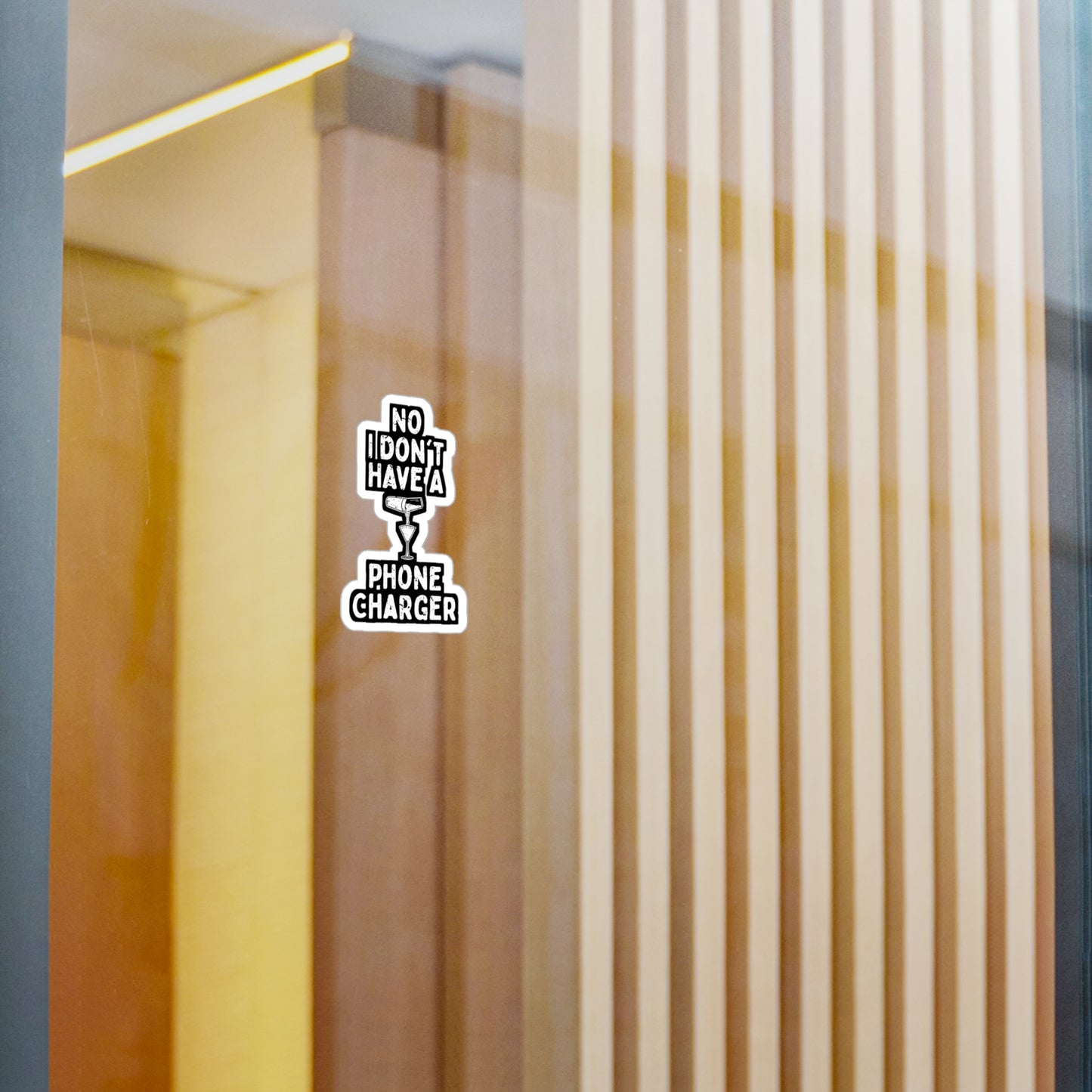 No I Don't Have A Phone Charger - Bartender Sticker for Window Laptop Sticker. Water Bottle Sticker, Vinyl Tip Decal - Bartender Gift