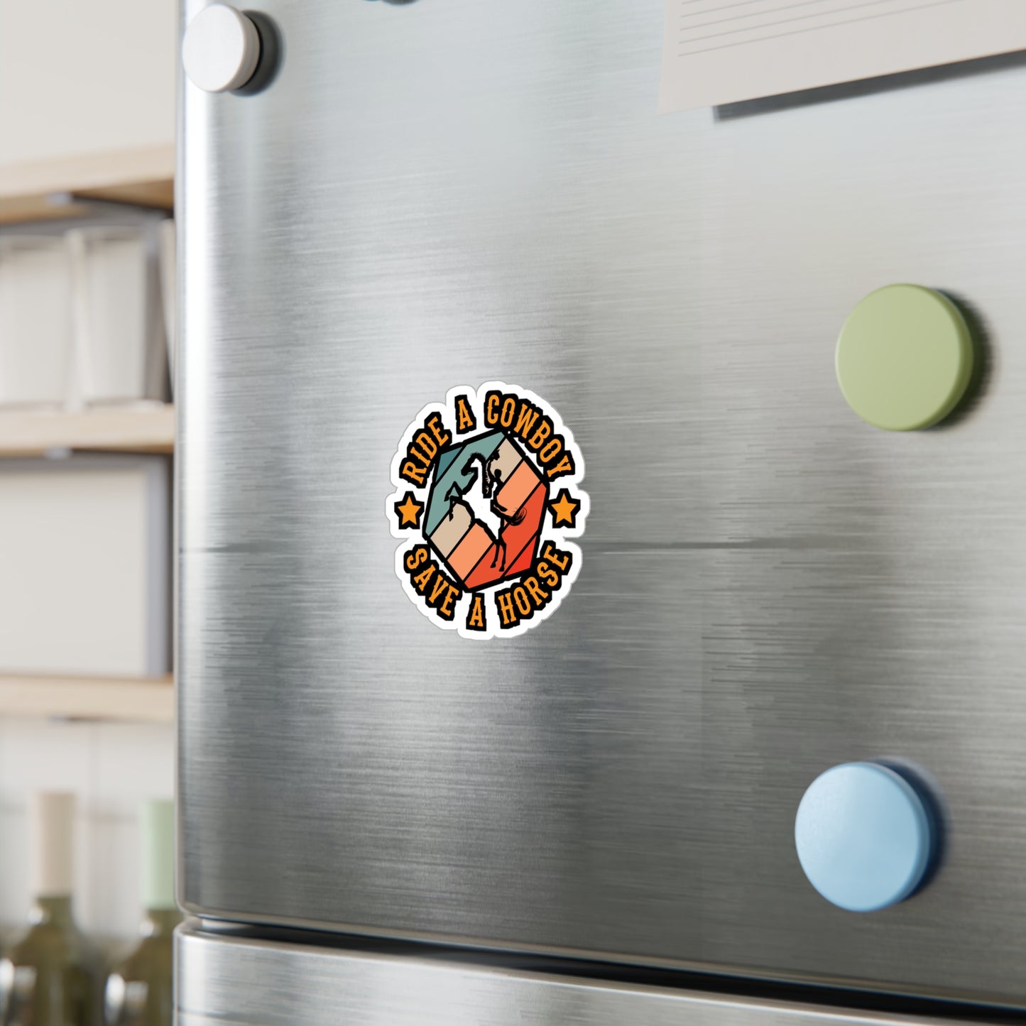 Ride A Cowbow Save A Horse - Cowboy Sticker for Laptop Sticker. Water Bottle Sticker, Vinyl Cowgirl Decal - Cowboy Gift