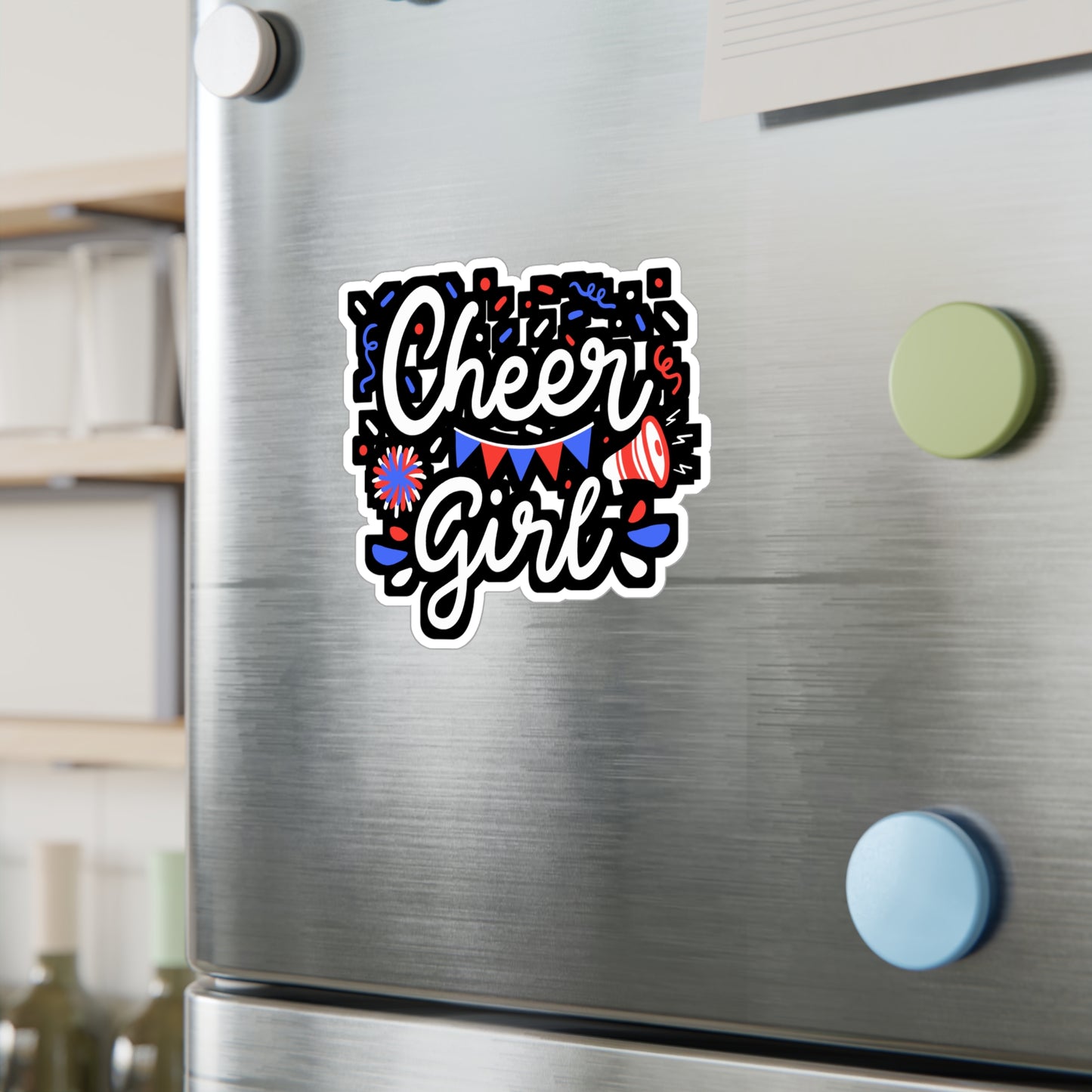 Cheer Girl - Cheerleader Sticker for Car Window Laptop Sticker. Water Bottle Sticker, Vinyl Stadium Decal, Dance Sticker - Cheerleader Gift