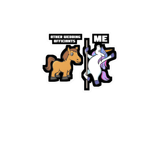 Unicorn Wedding Officiant - Wedding-officiant Sticker for Laptop Sticker. Water Bottle Sticker, Vinyl Ordained Decal - Wedding-officiant Gift