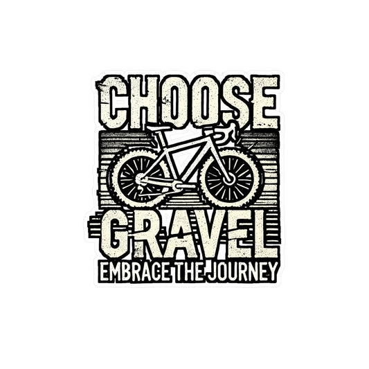 Choose Gravel – Vinyl Cycling Decal for Car Window, Laptop & Water Bottle | Gravel Chain Sticker, Cycling Gift
