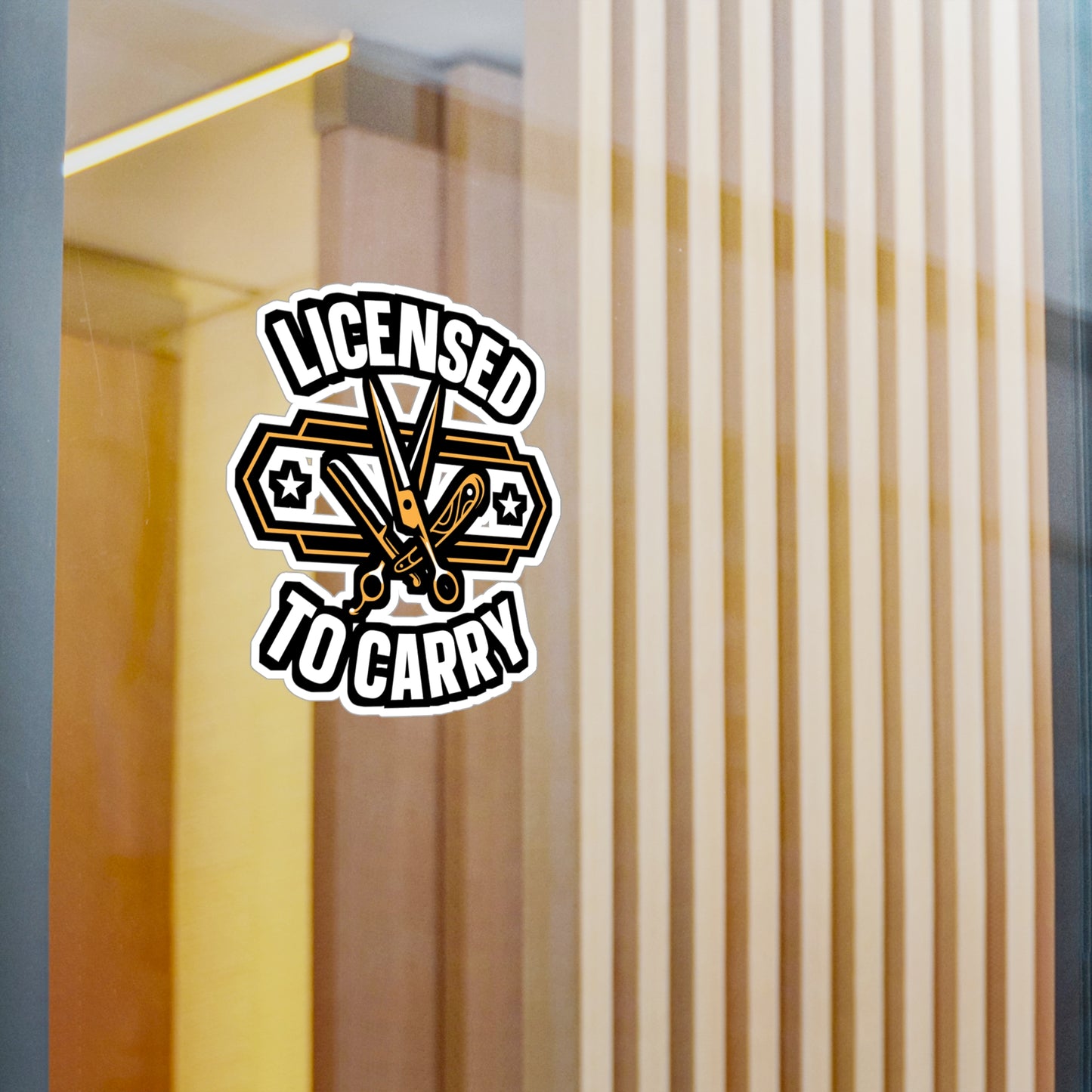 Licensed To Carry - Hairdresser Sticker for Laptop Sticker. Water Bottle Sticker, Vinyl Brushing Decal - Hairdresser Gift