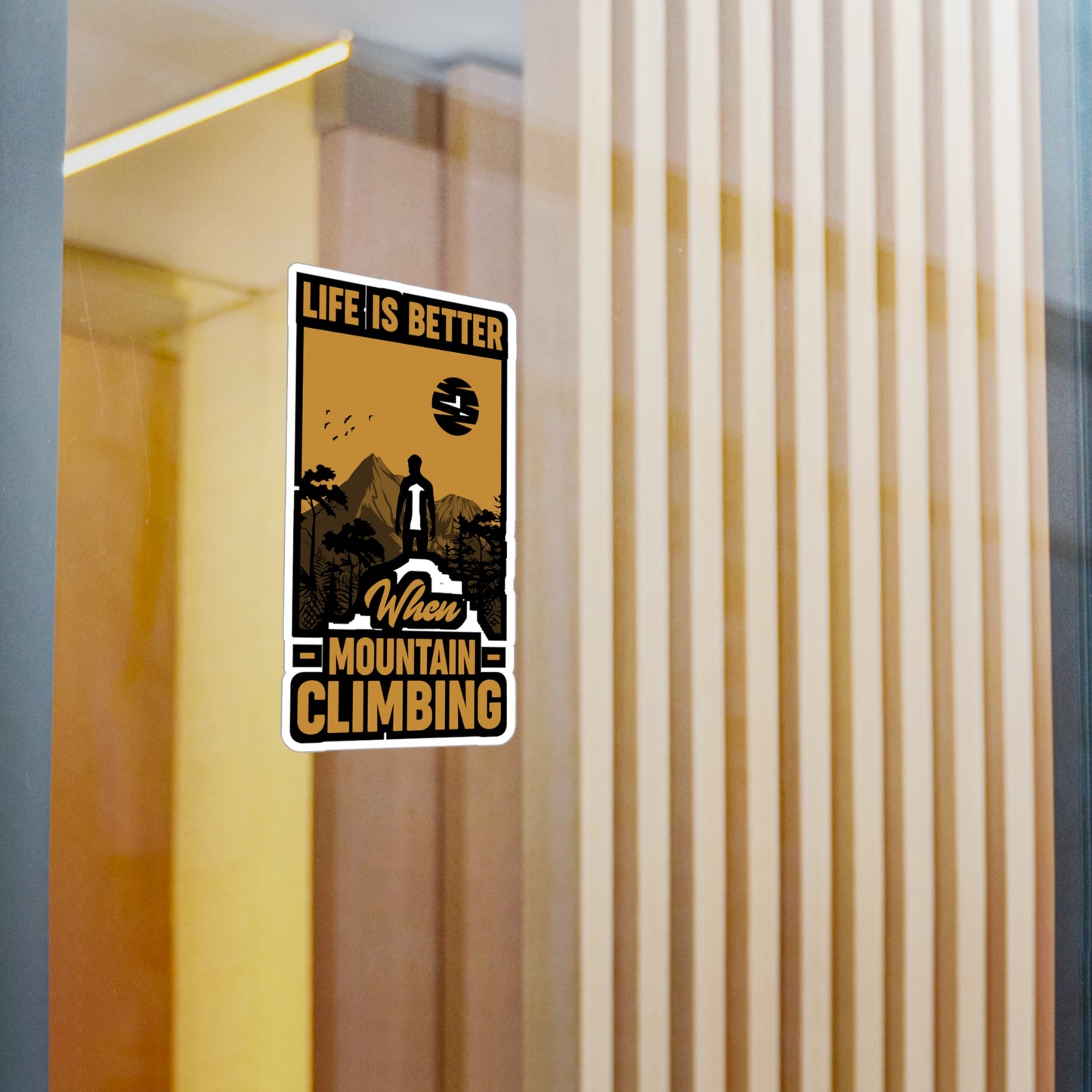 Rock Climbing Mountain Climber Bouldering  - Climbing Sticker for Laptop Sticker. Water Bottle Sticker, Vinyl Climber Decal - Climbing Gift