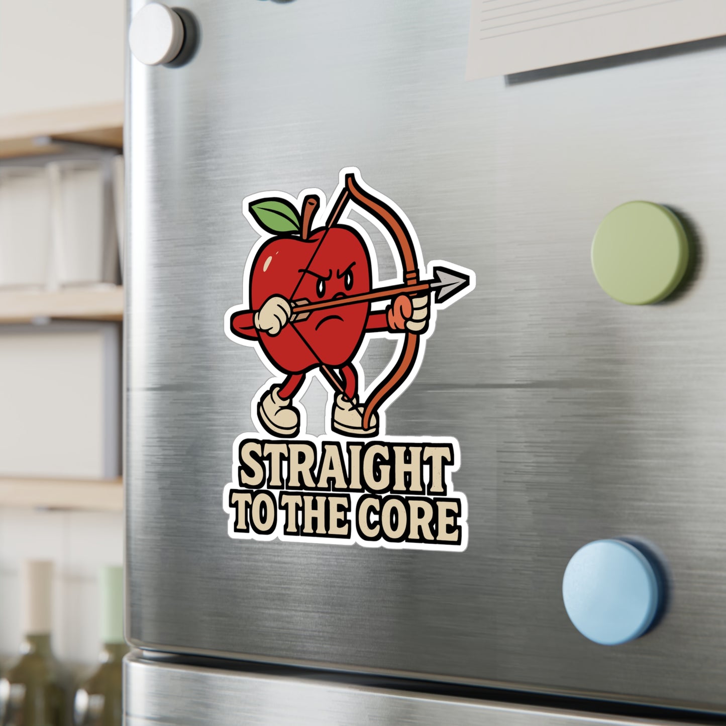 Straight to the core - Archer Sticker for Laptop, Water Bottle – Gift for Archery Lovers, Athletes, Teens, Sports Fans